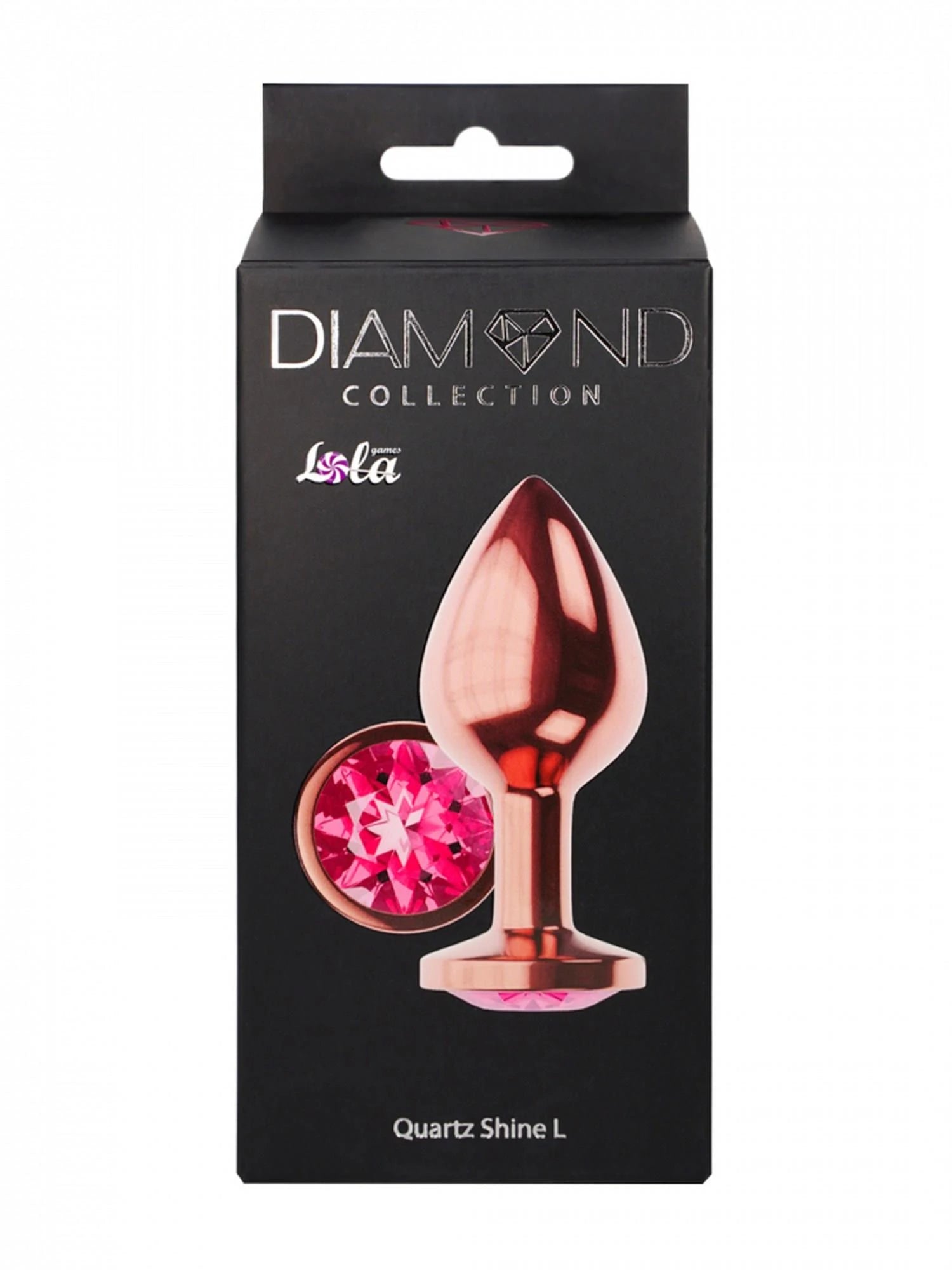 Plug-Plug anal Diamant Quartz Brillance L Or rose
