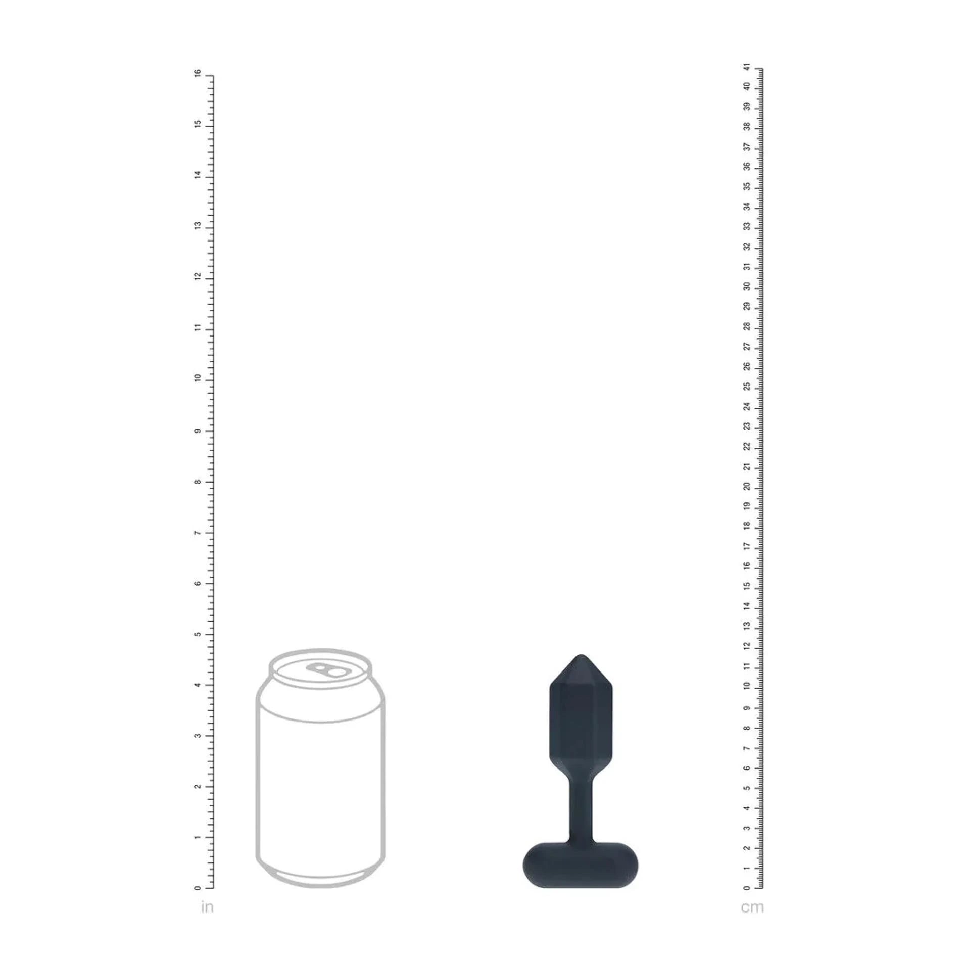 Hexagonal Vibrating Silicone Anal Plug - S - Black