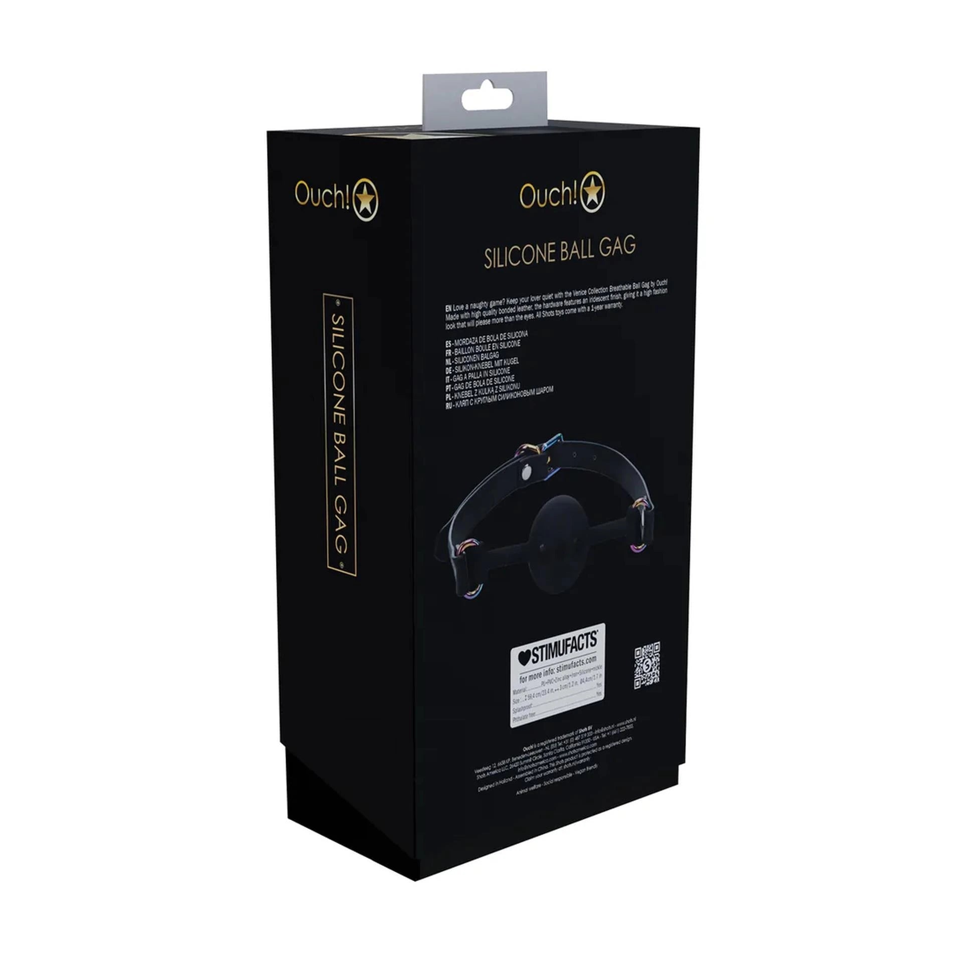 Venice Collection - Silicone Ball Gag - Black