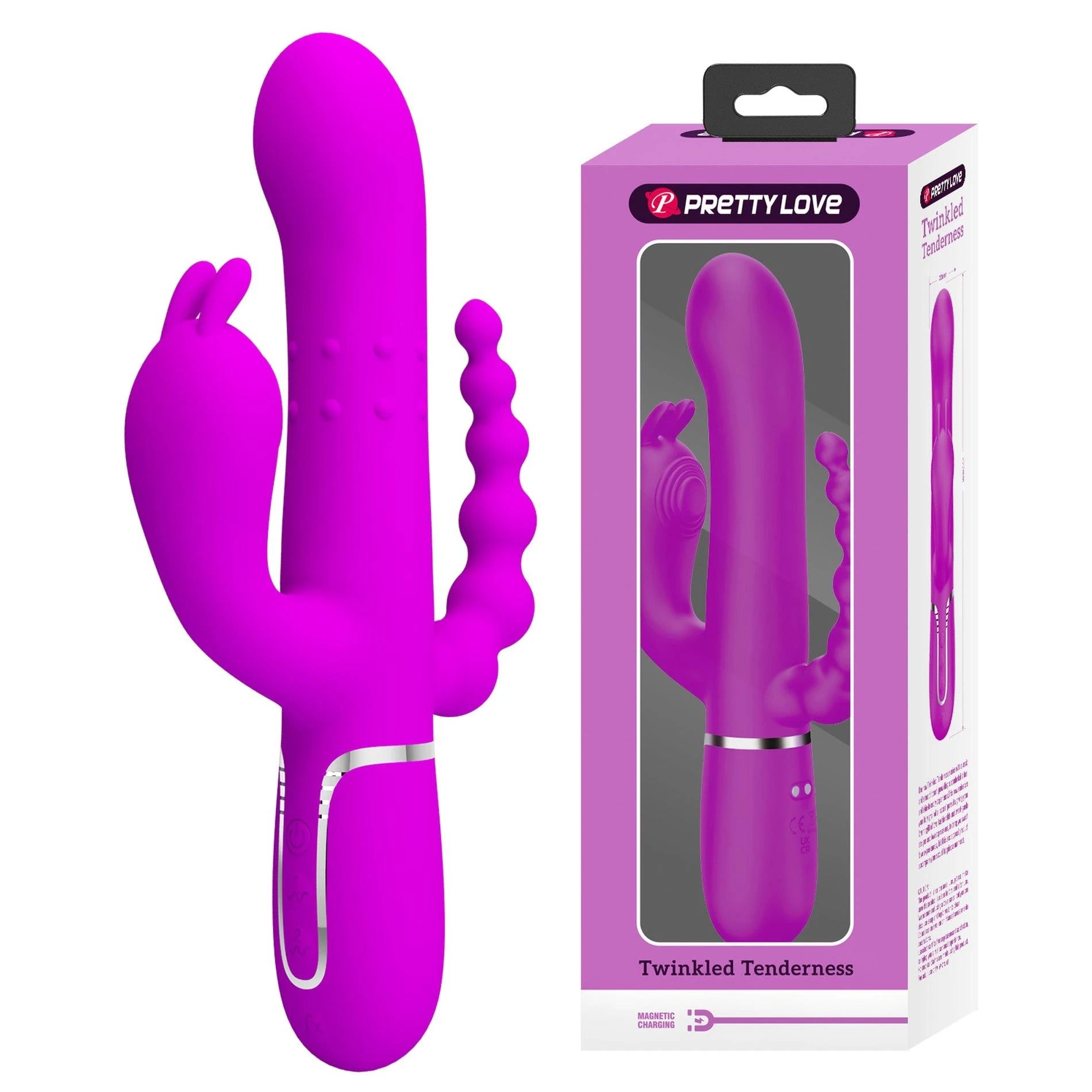 PRETTY LOVE - Cammy Purple, Twinkled Tenderness, 7 fonctions de pulsation 7 fonctions de vibration 4 fonctions de roulement