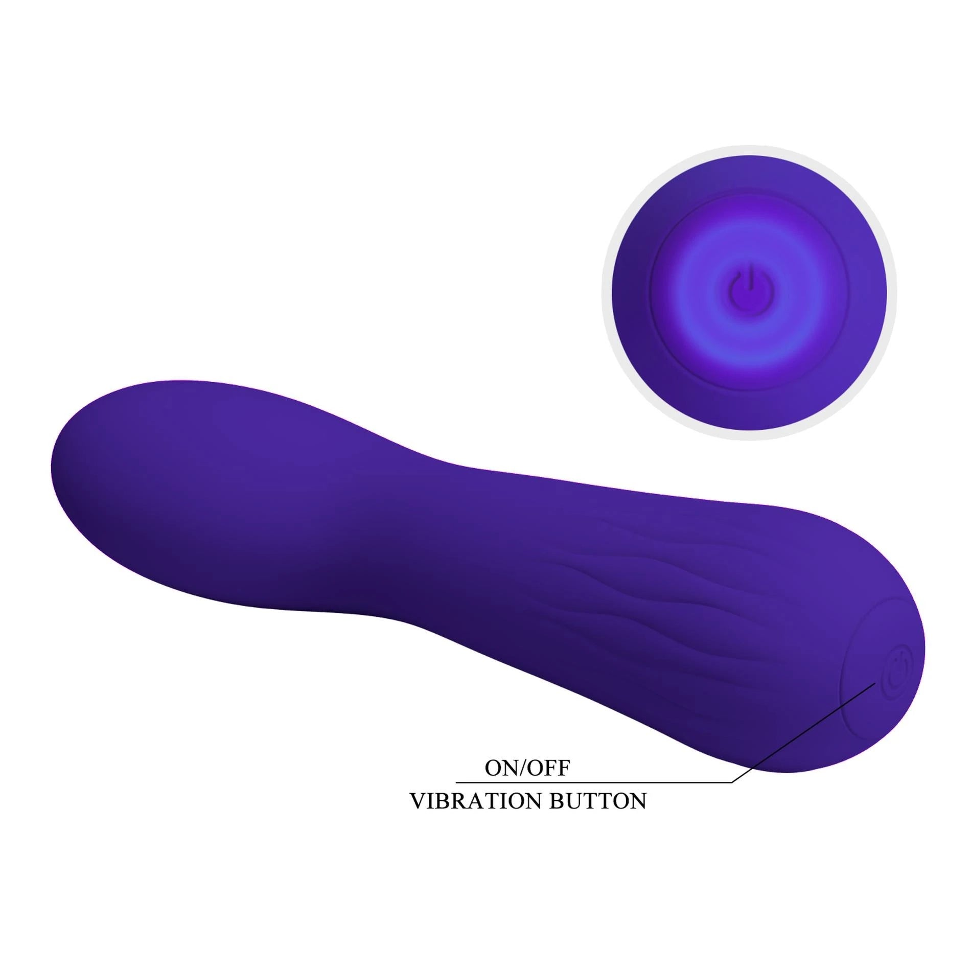 PRETTY LOVE - Faun Dark Purple, vibromasseur point G, 12 fonctions de vibration Fonction mémoire