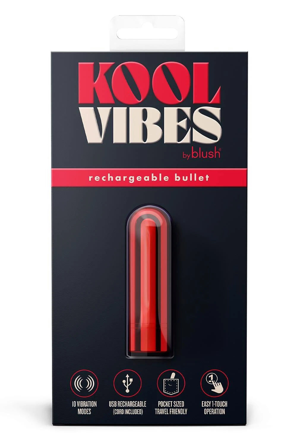 KOOL VIBES MINI BULLET RECHARGEABLE CERISE