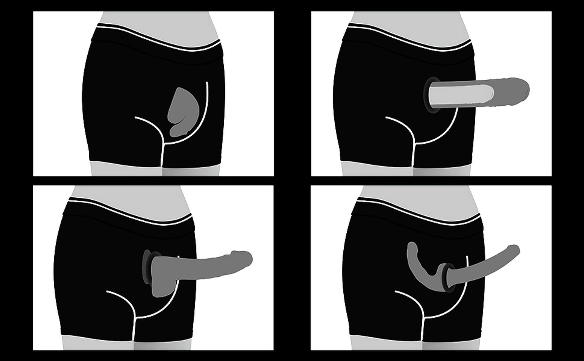 Shorts à gode ceinture pour le packing (taille 71-81 cm)