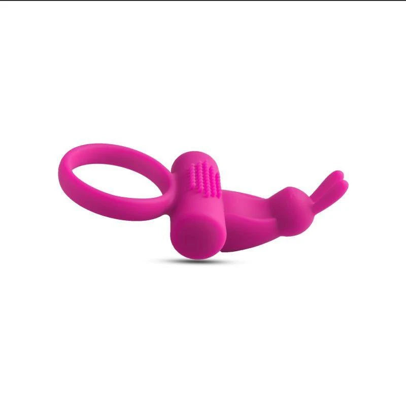 Vibrating Cock Ring with Rabbit Pink