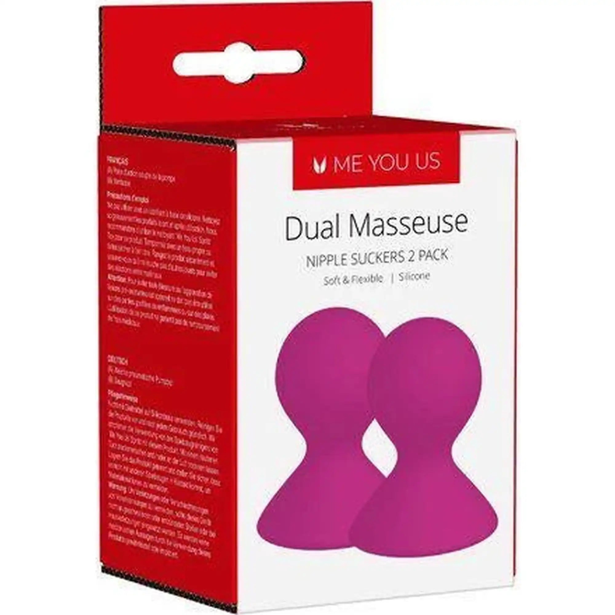 Pump- Me You Us Dual Masseuse Silicone Nipple Suckers 2 Pack Purple