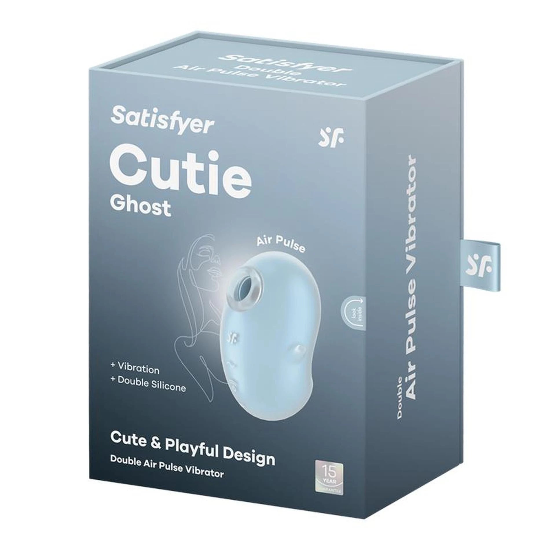 Cutie Ghost - Air Pulse Vibrator - Blue