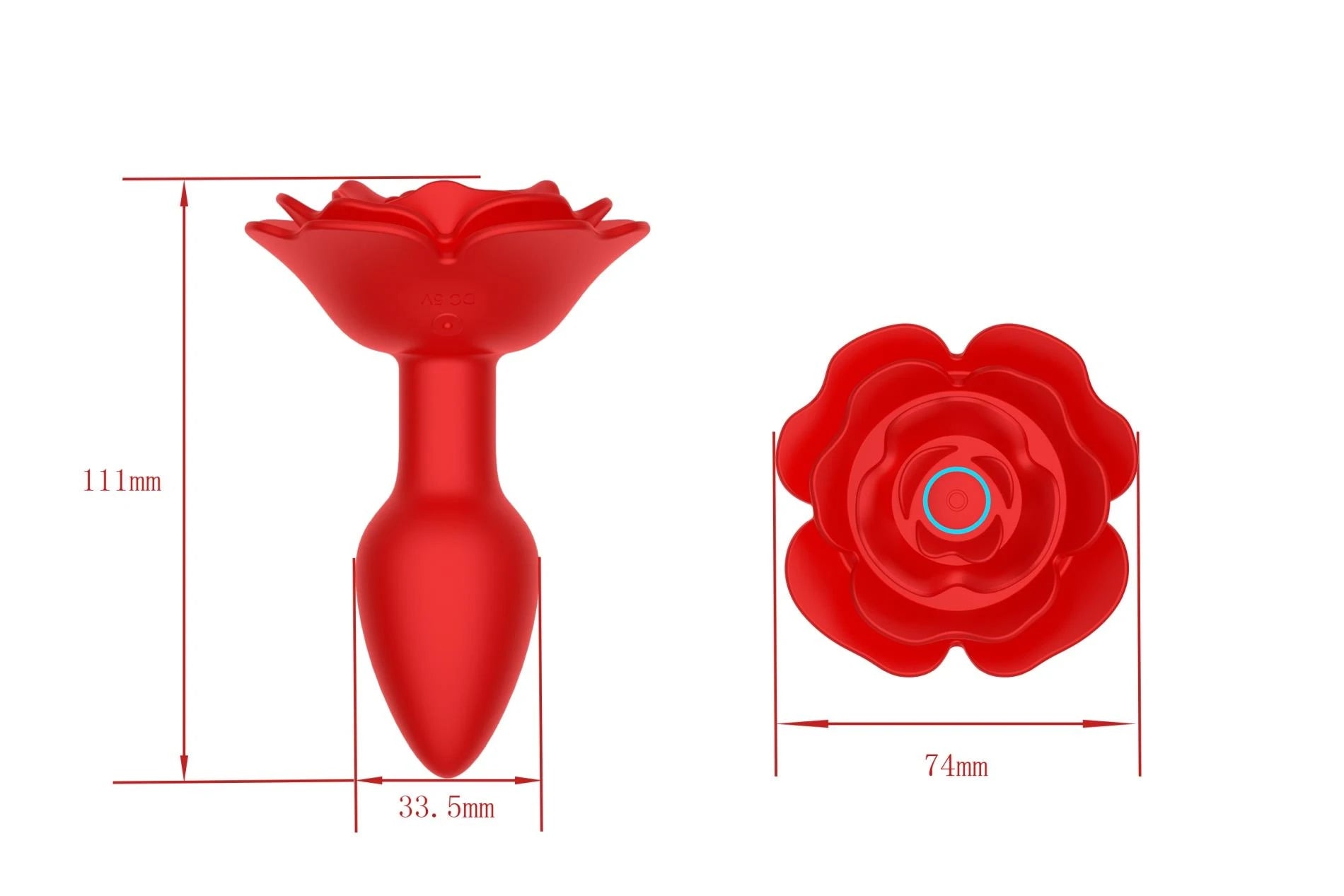 Rose bouchon anal rotatif