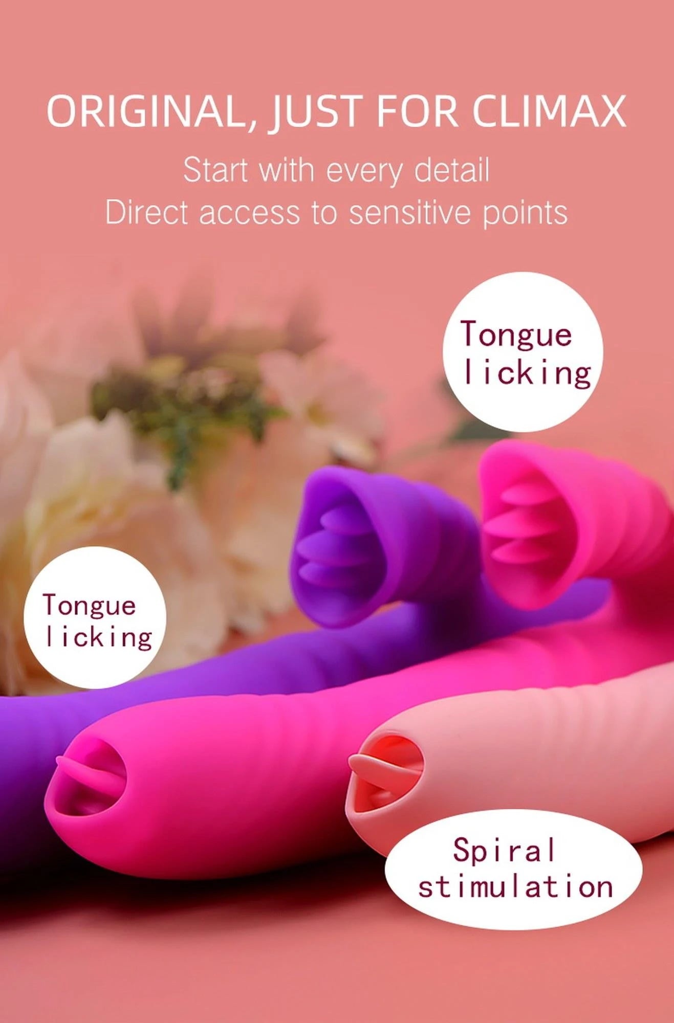 Vibreur Angélia USB 3 fonctions de pénétration / 20 vibrations Violet