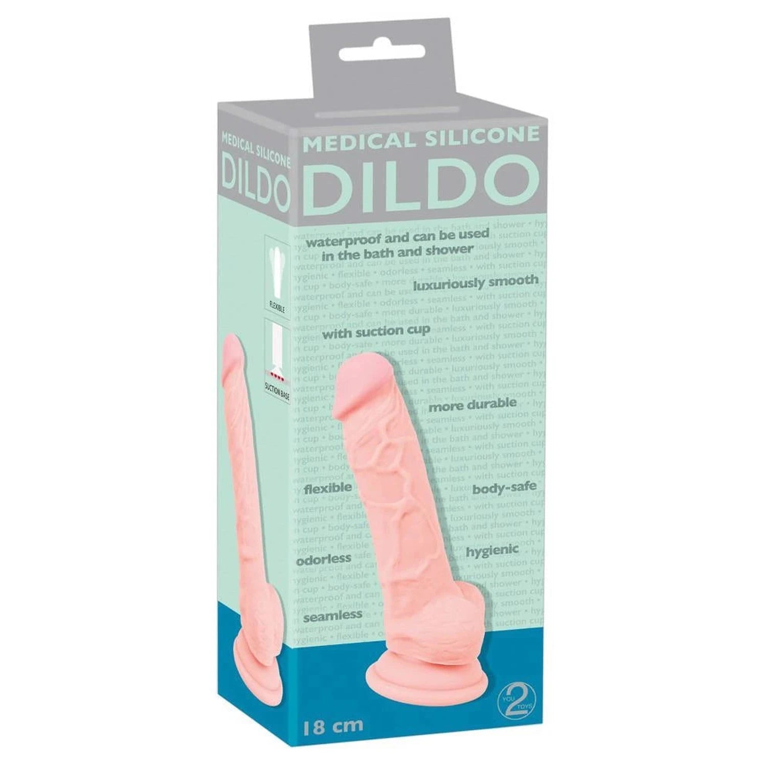 Gode en silicone médical 18 cm