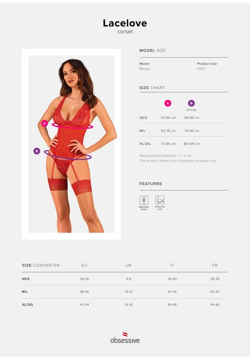 Lacelove corset M/L