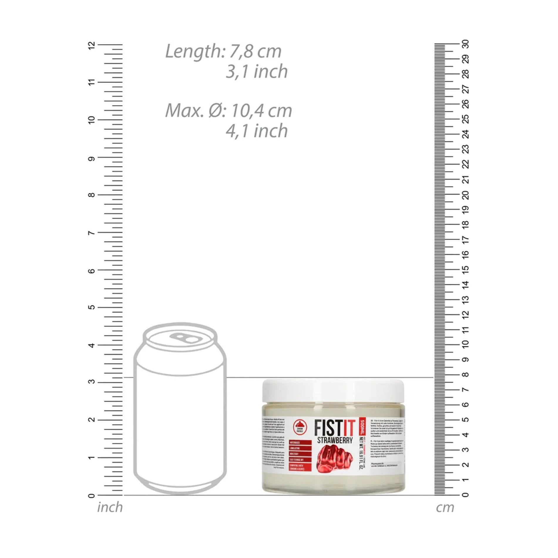 Extra Thick Lubricant - Strawberry - 17 fl oz / 500 ml