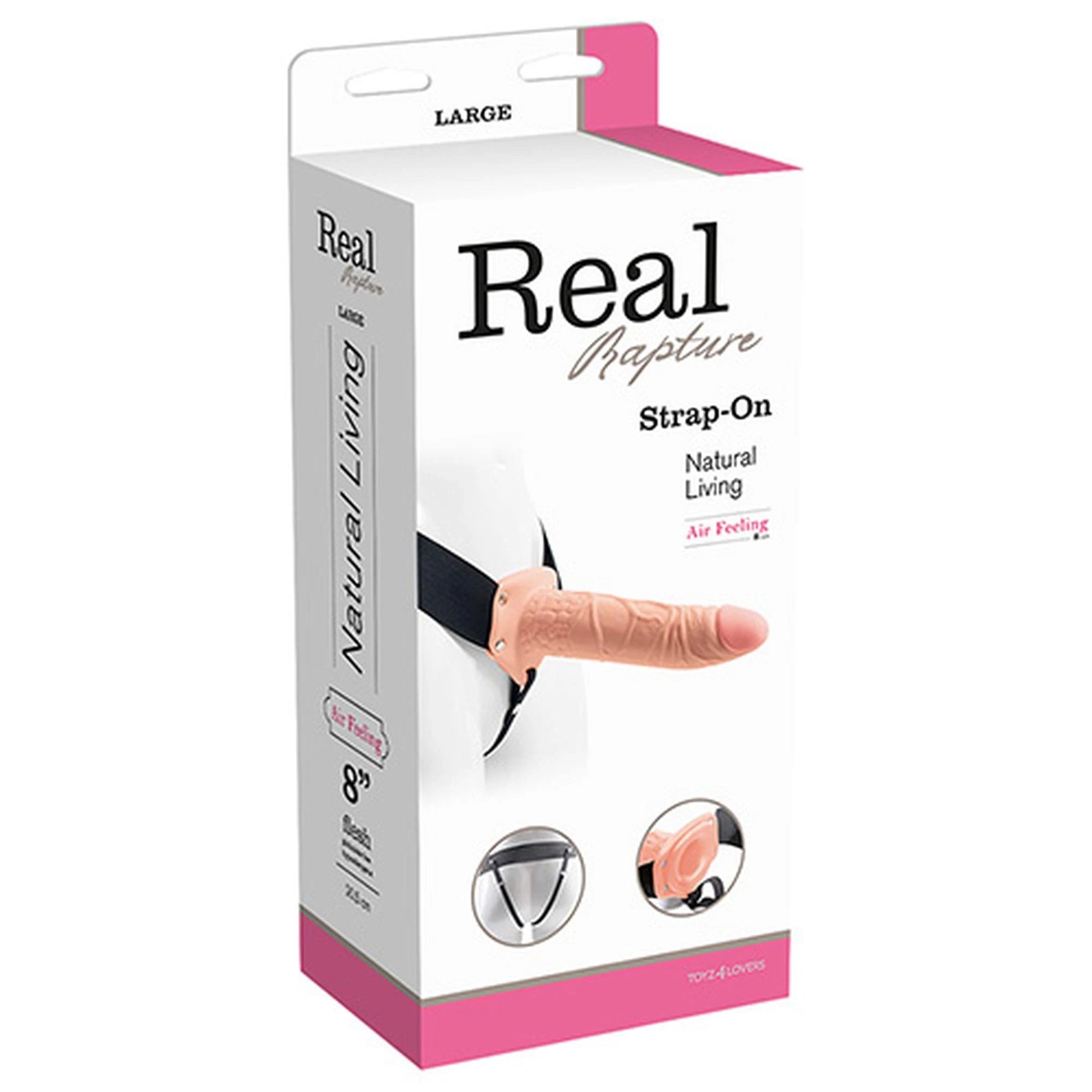 STRAP ON DILDO REAL RAPTURE 8 FLESH