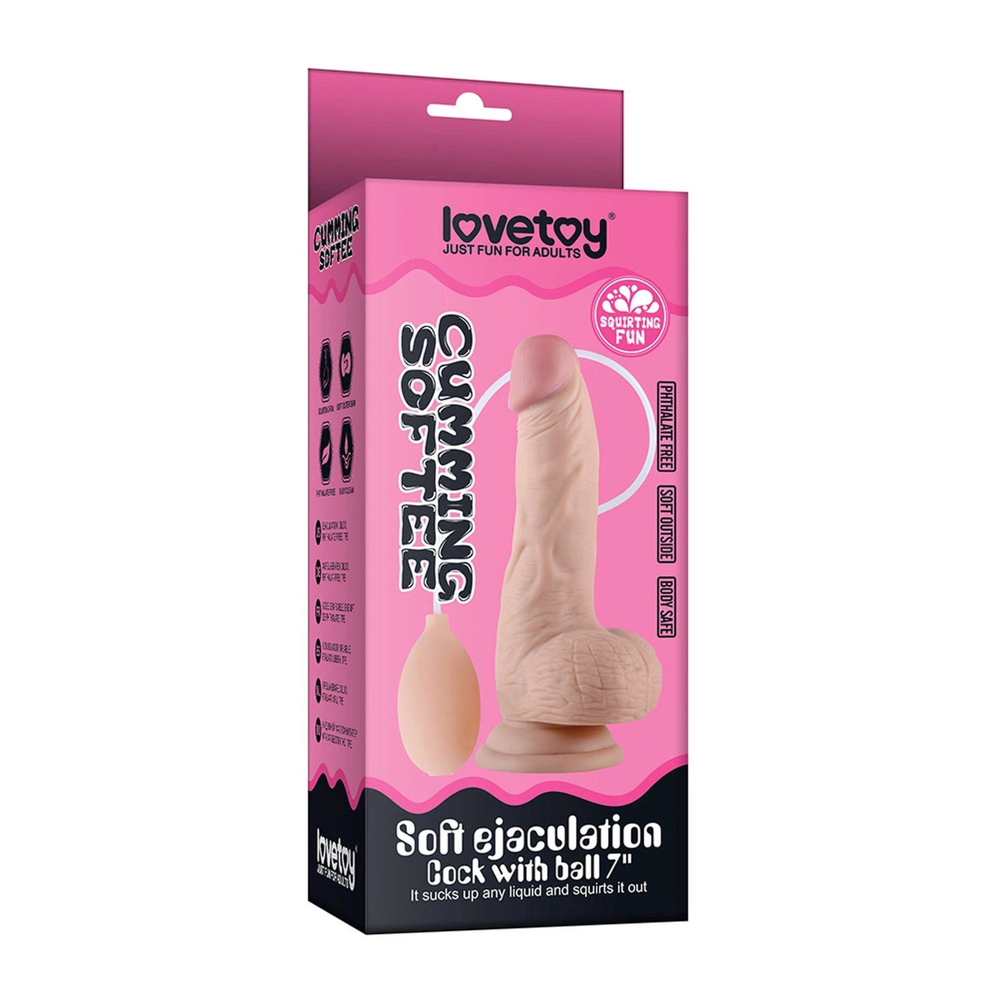 8″ Soft Ejaculation Cock With Ball