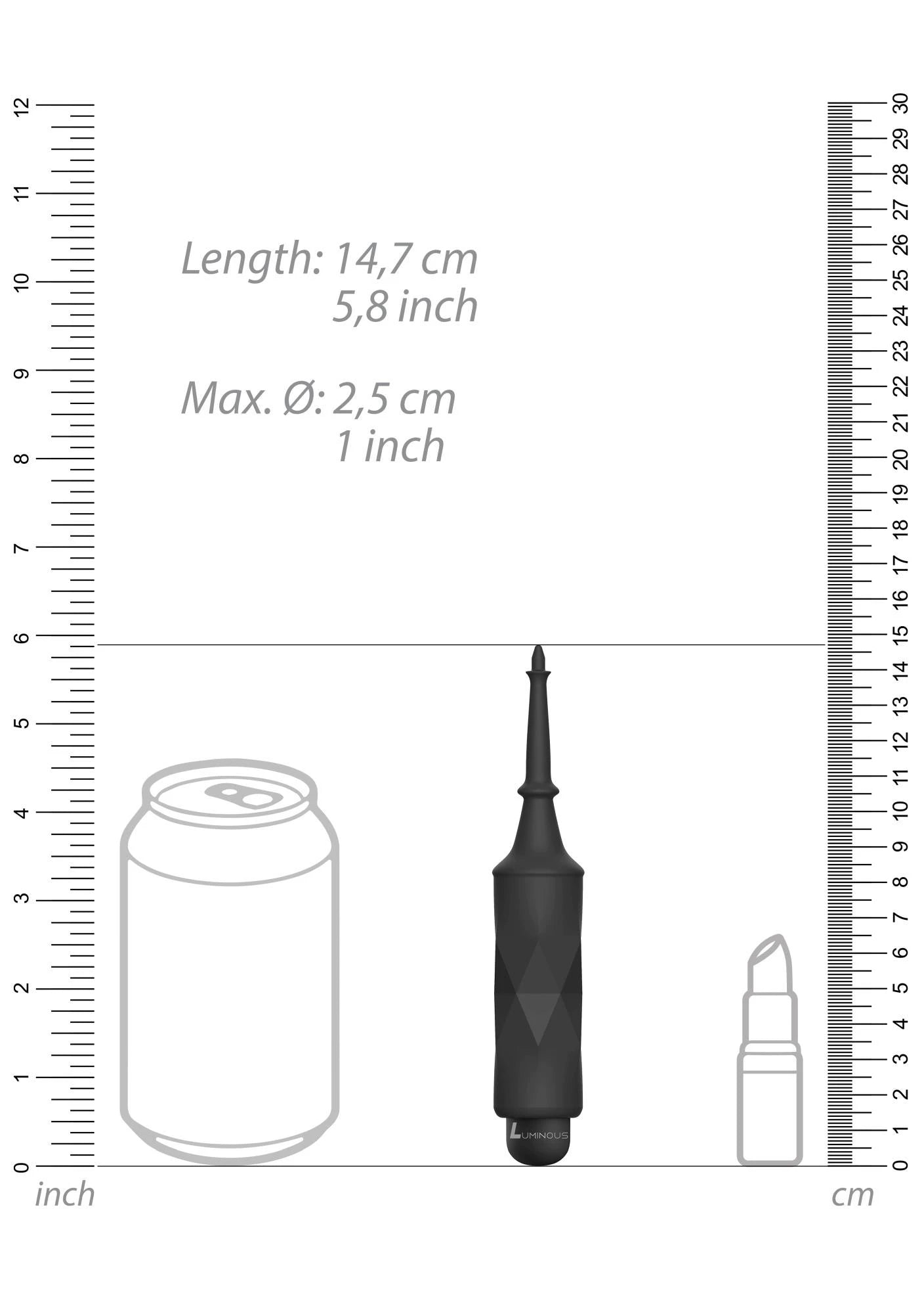 Circe - ABS Bullet with Sleeve - 10-Speeds - Black