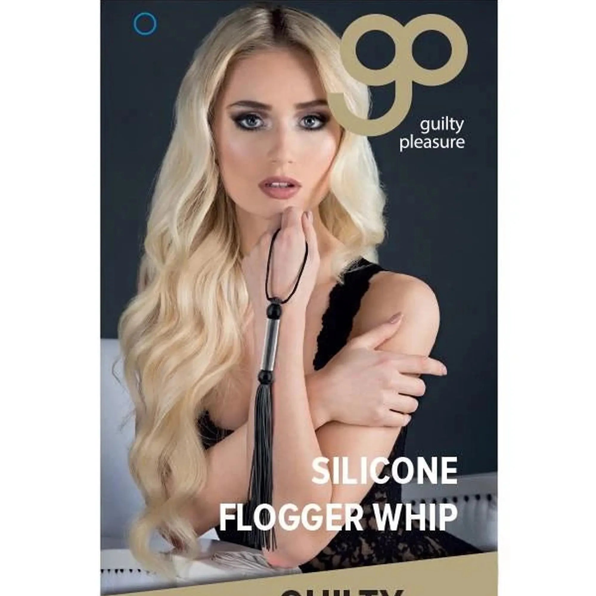 GP SILICONE FLOGGER WHIP BLACK