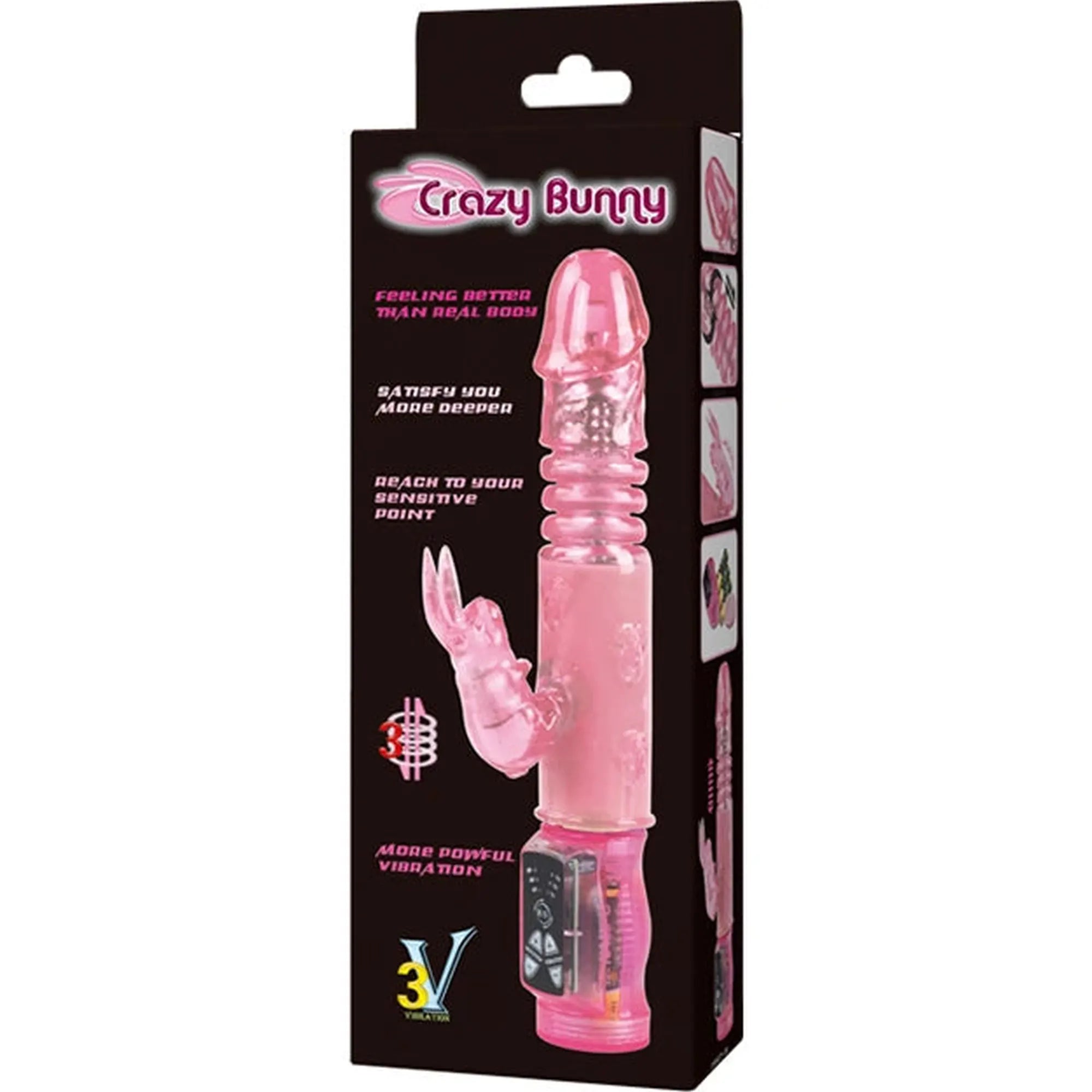 BAILE - Crazy Bunny, 3 fonctions de vibration 3 fonctions de rotation Pénétrant