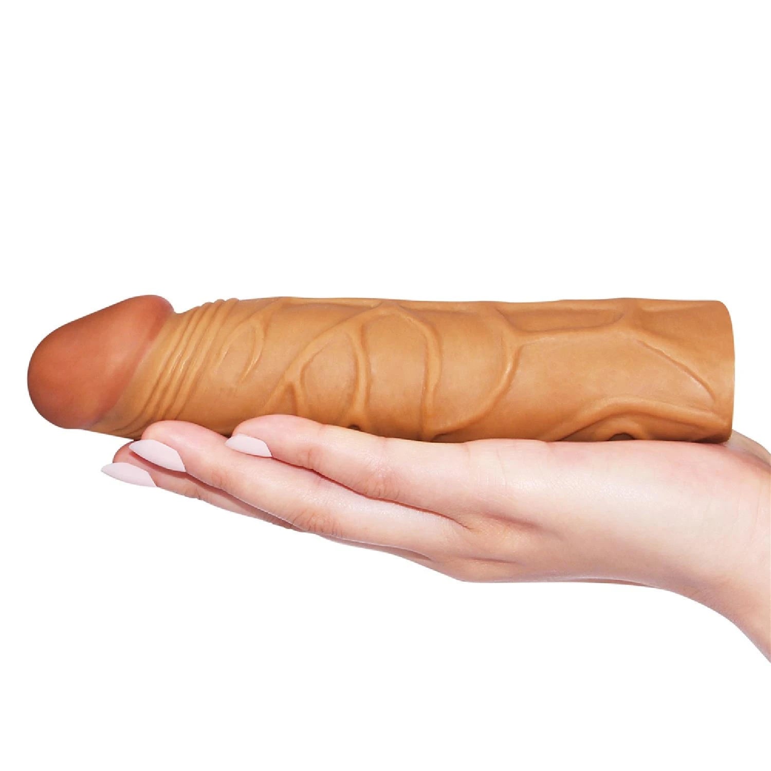 Add 1″ Pleasure X Tender Penis Sleeve Brown