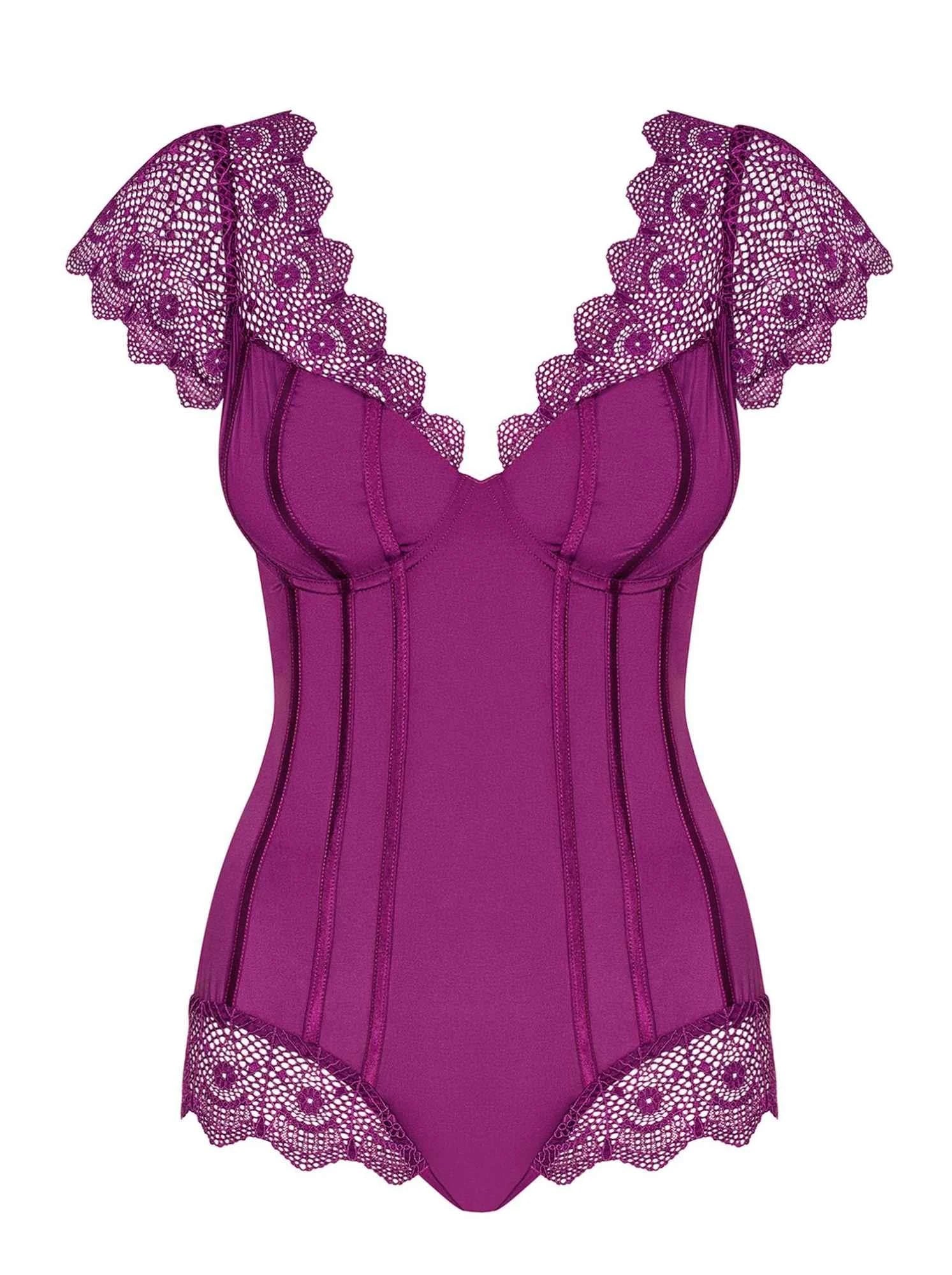 Underwear-Moketta purple bodysuit S/M