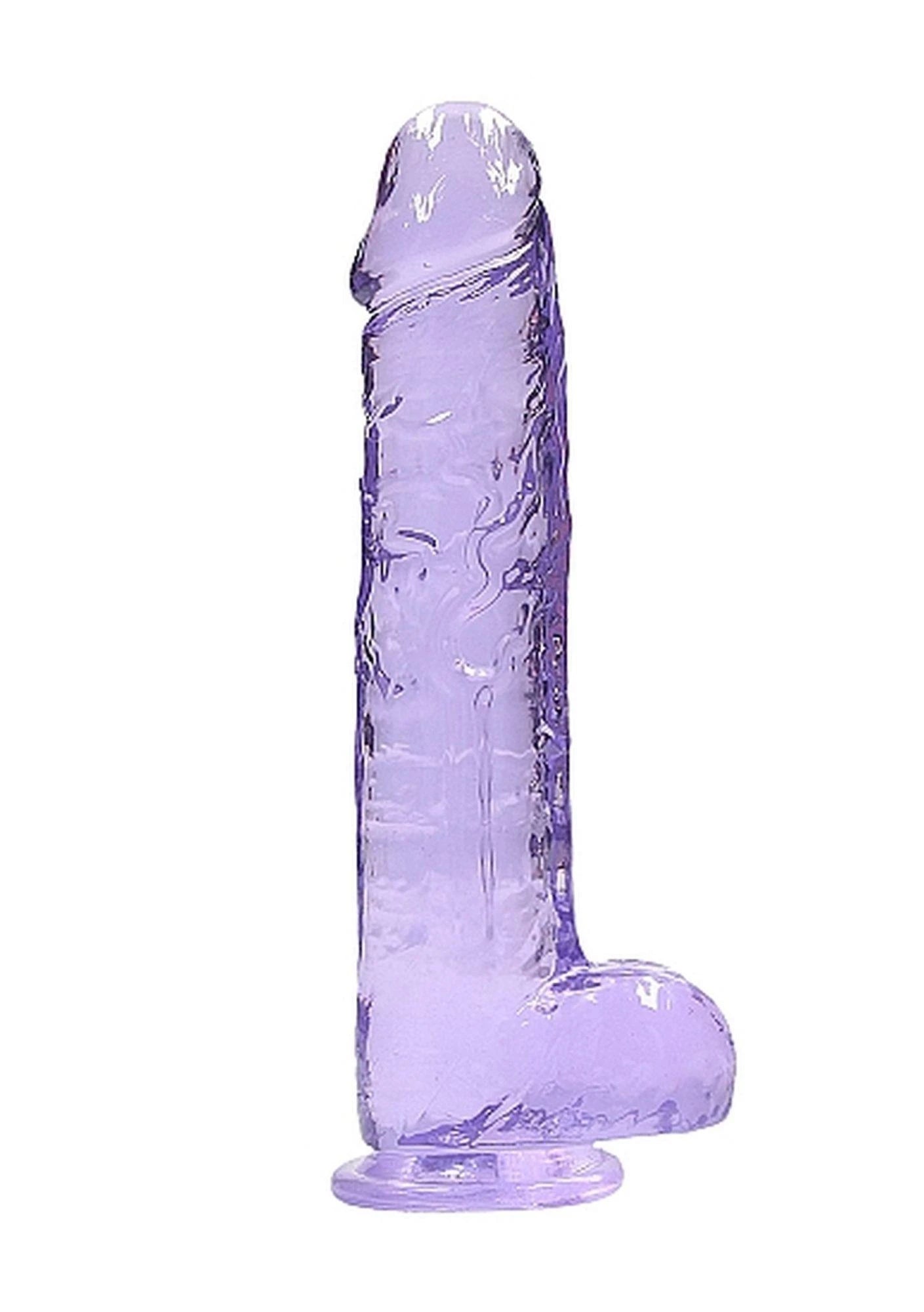 9" / 23 cm gode réaliste avec testicules - violet