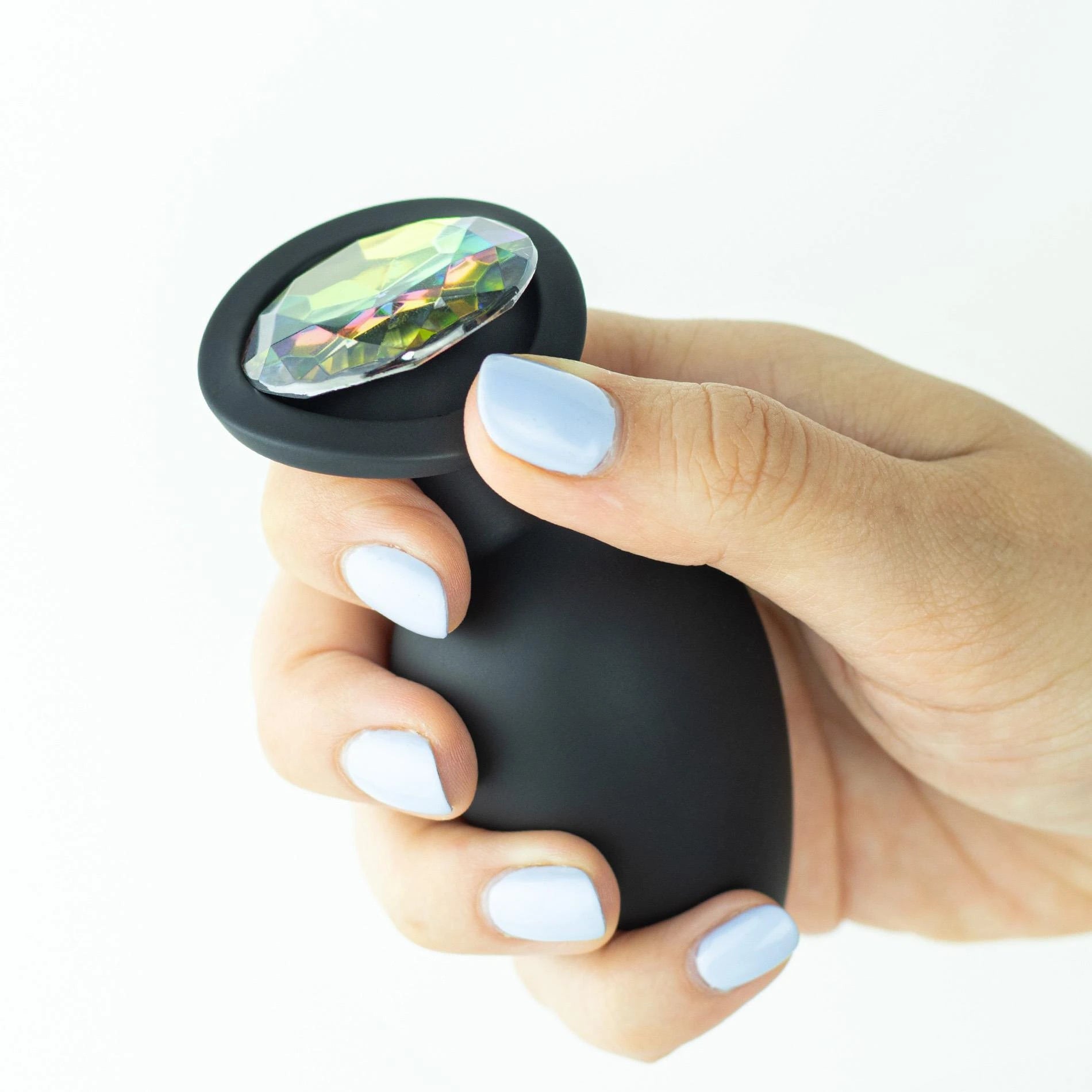 Camileo - Anal Plug with Four Interchangeable Jewels - Small - Black