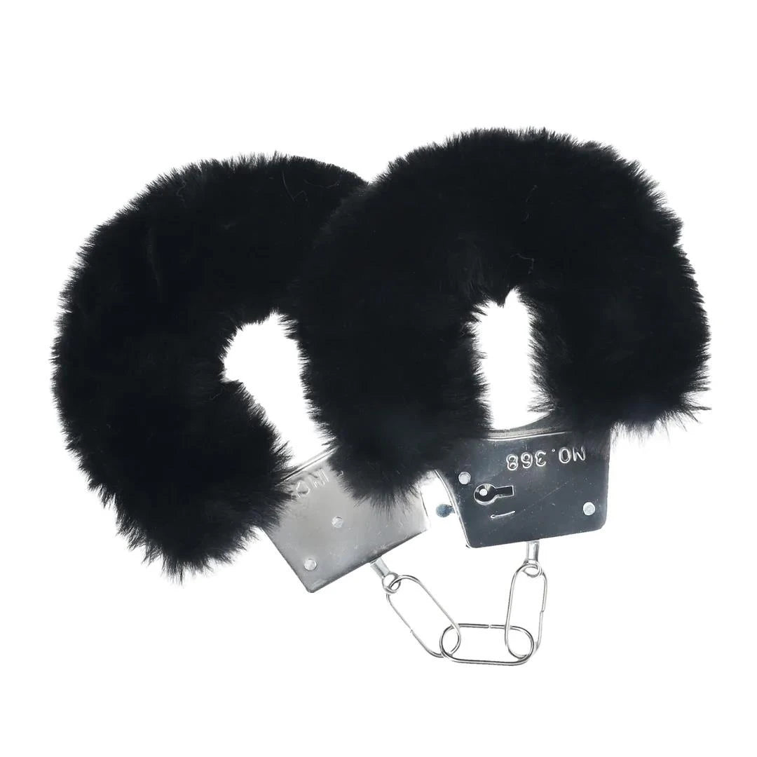 Menottes Classiques en Peluche - Noir