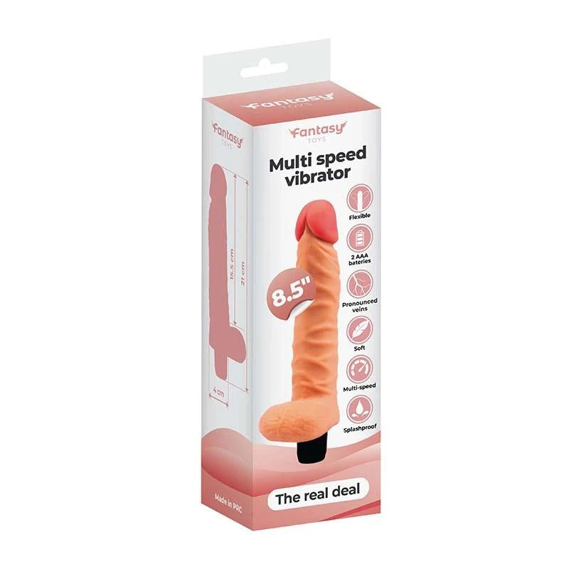 Soft vibrator with testicles 21 cm – The Real Deal