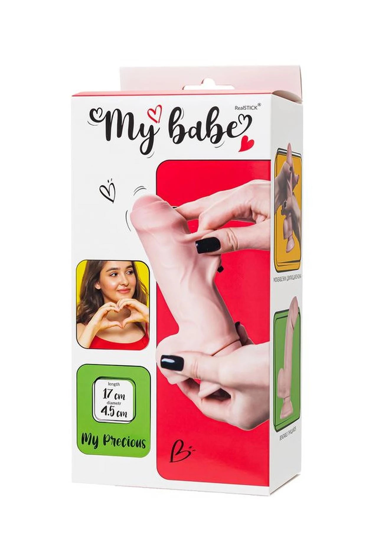 Dildo My babe de RealStick My Precious, chair, TPE, 17cm