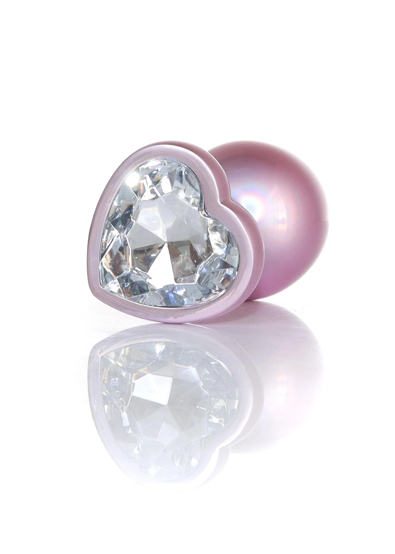 Plug-Bijoux Perle Rose Cœur PLUG- Transparent L