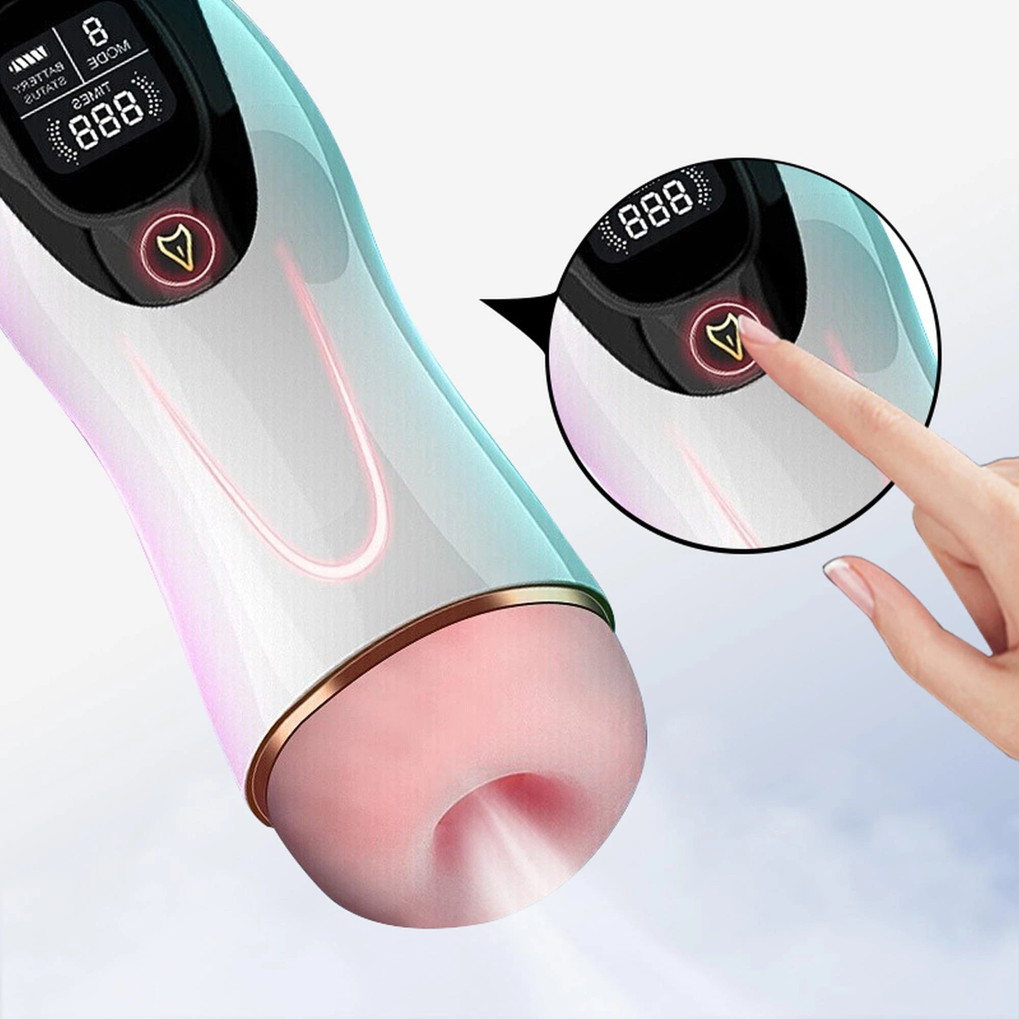 Masturbateur vibrant 8 modes de vibration + fonction interactive