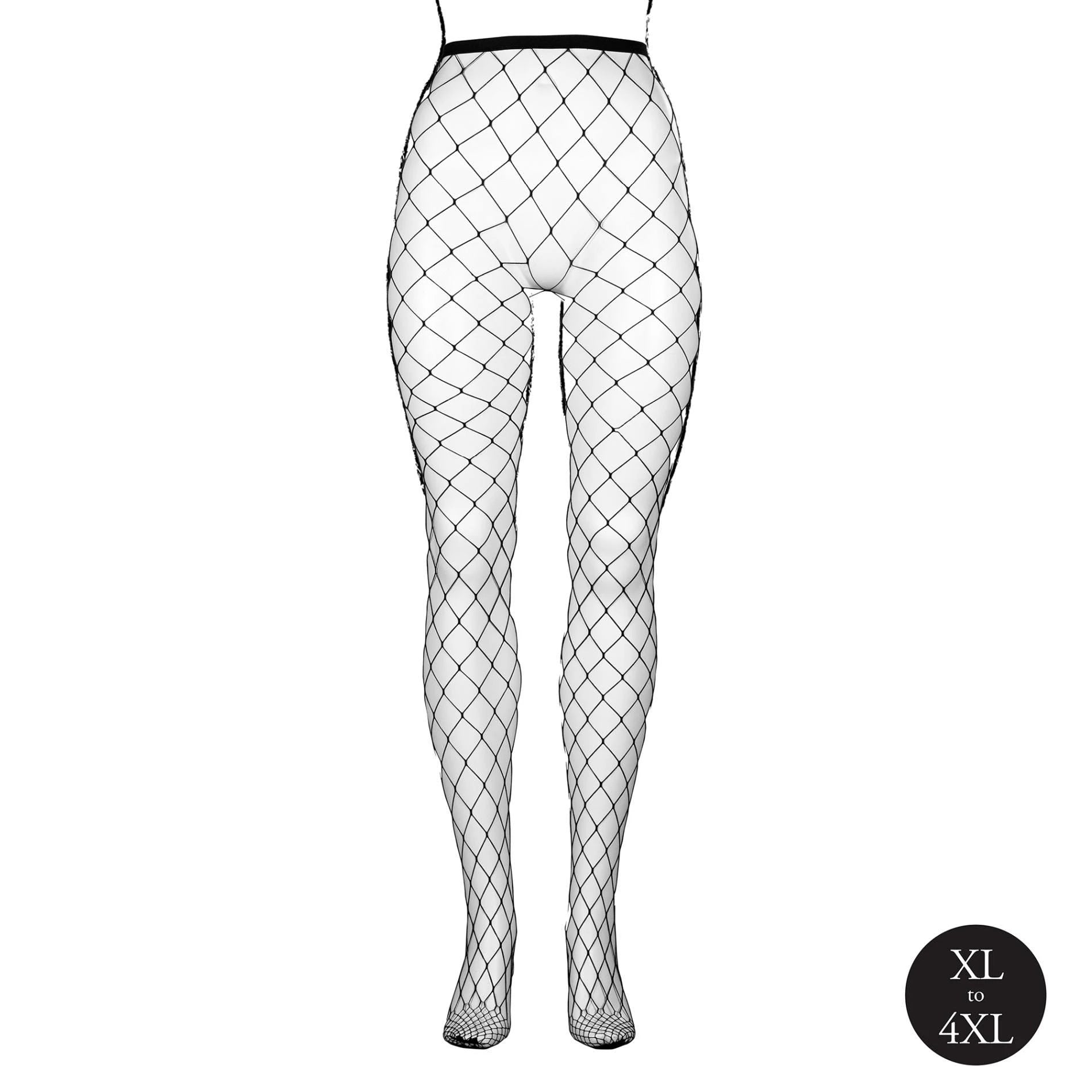 Panty with large fishnet structure.