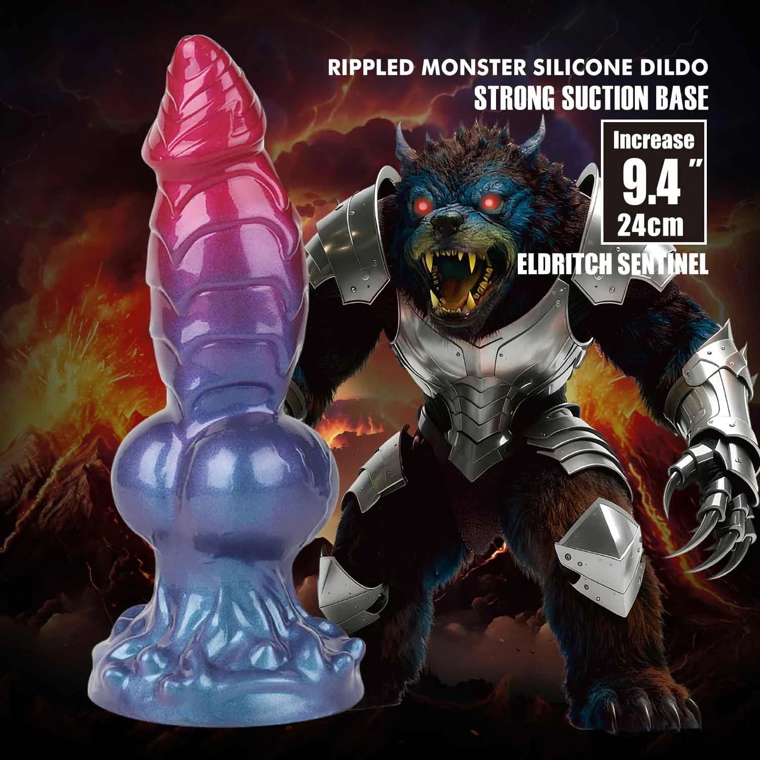 Power Monsters Sentinelle Eldritch – Godemichet en silicone ondulé Monstre 24 cm