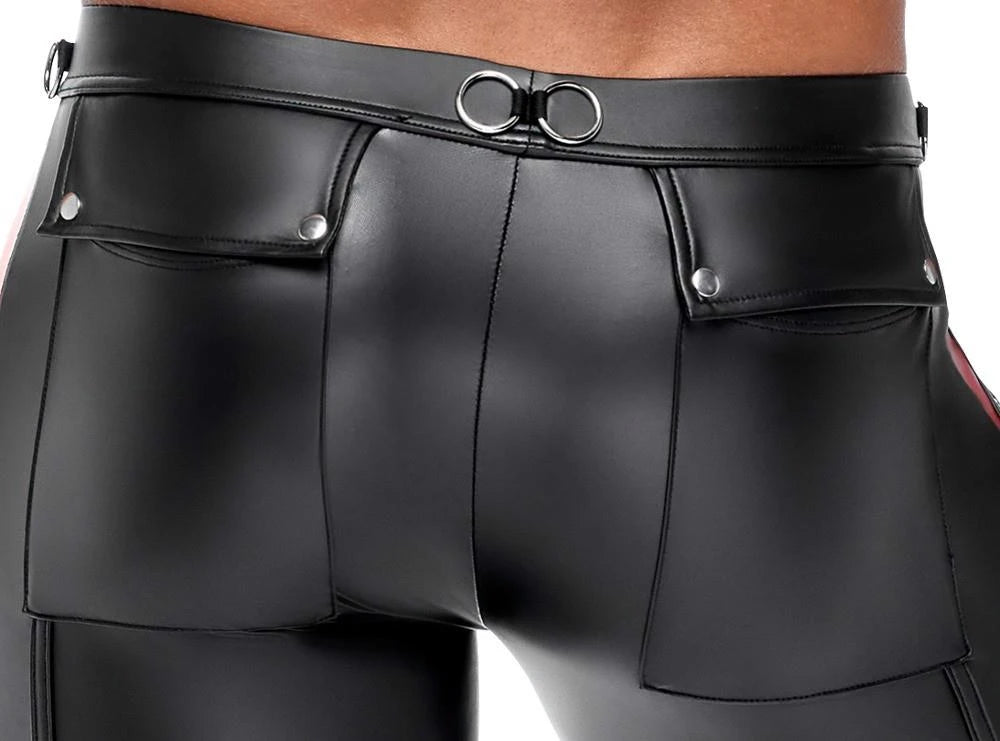 Pantaloni da uomo Nero/Rosso XL