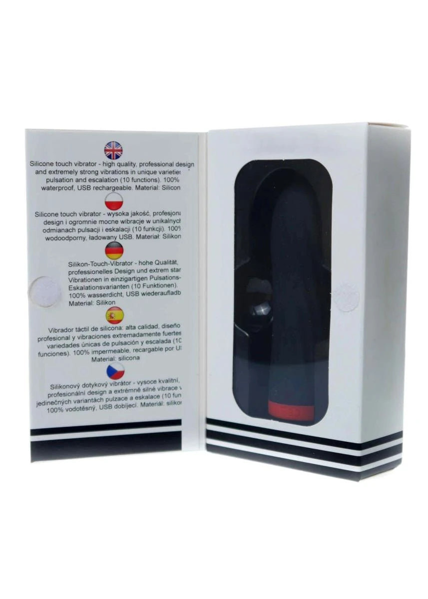 Stymulator - Vibrateur Tactile en Silicone Rechargeable USB 10 Fonctions - Noir
