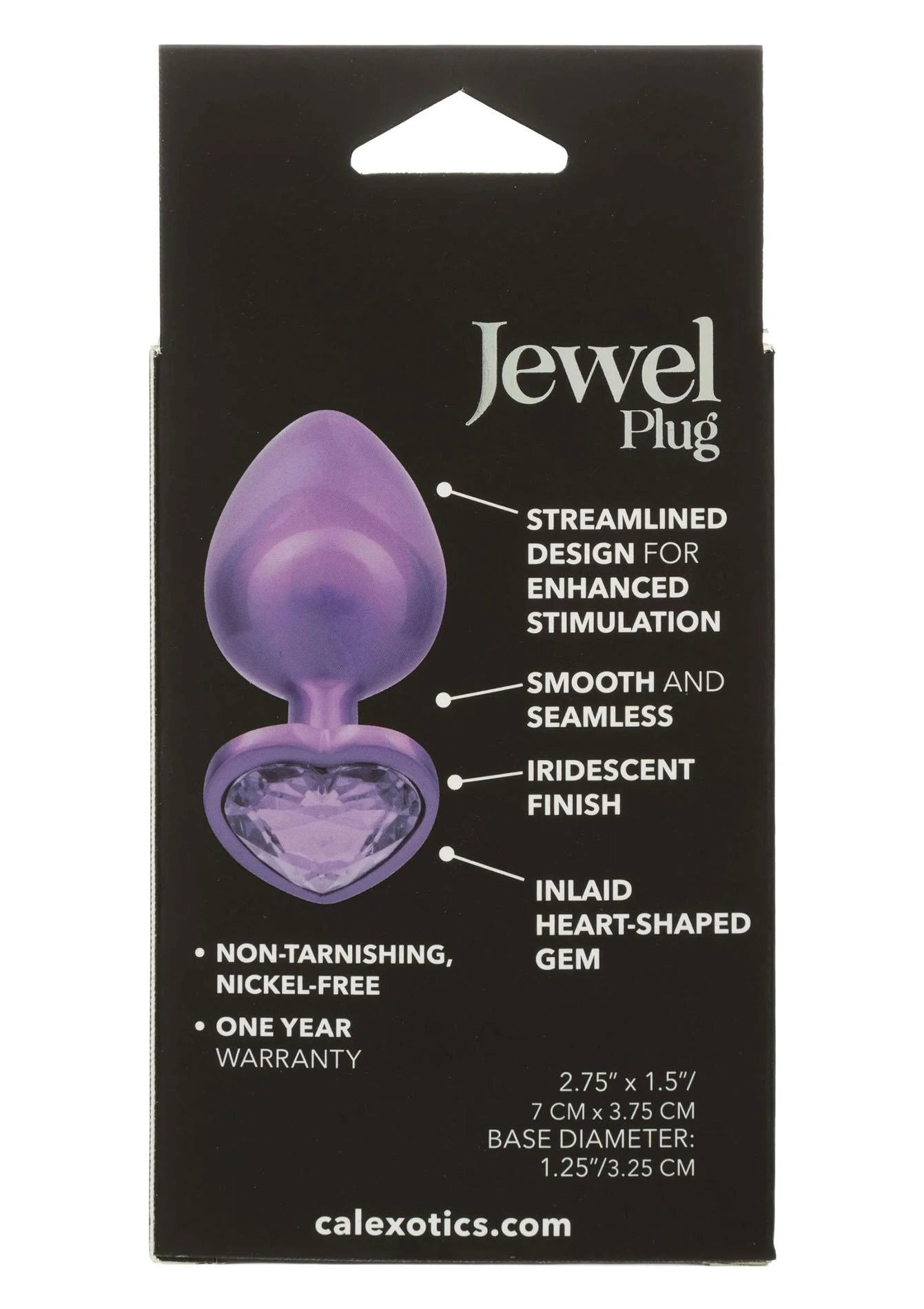 Diamond Heart Plug Large Purple