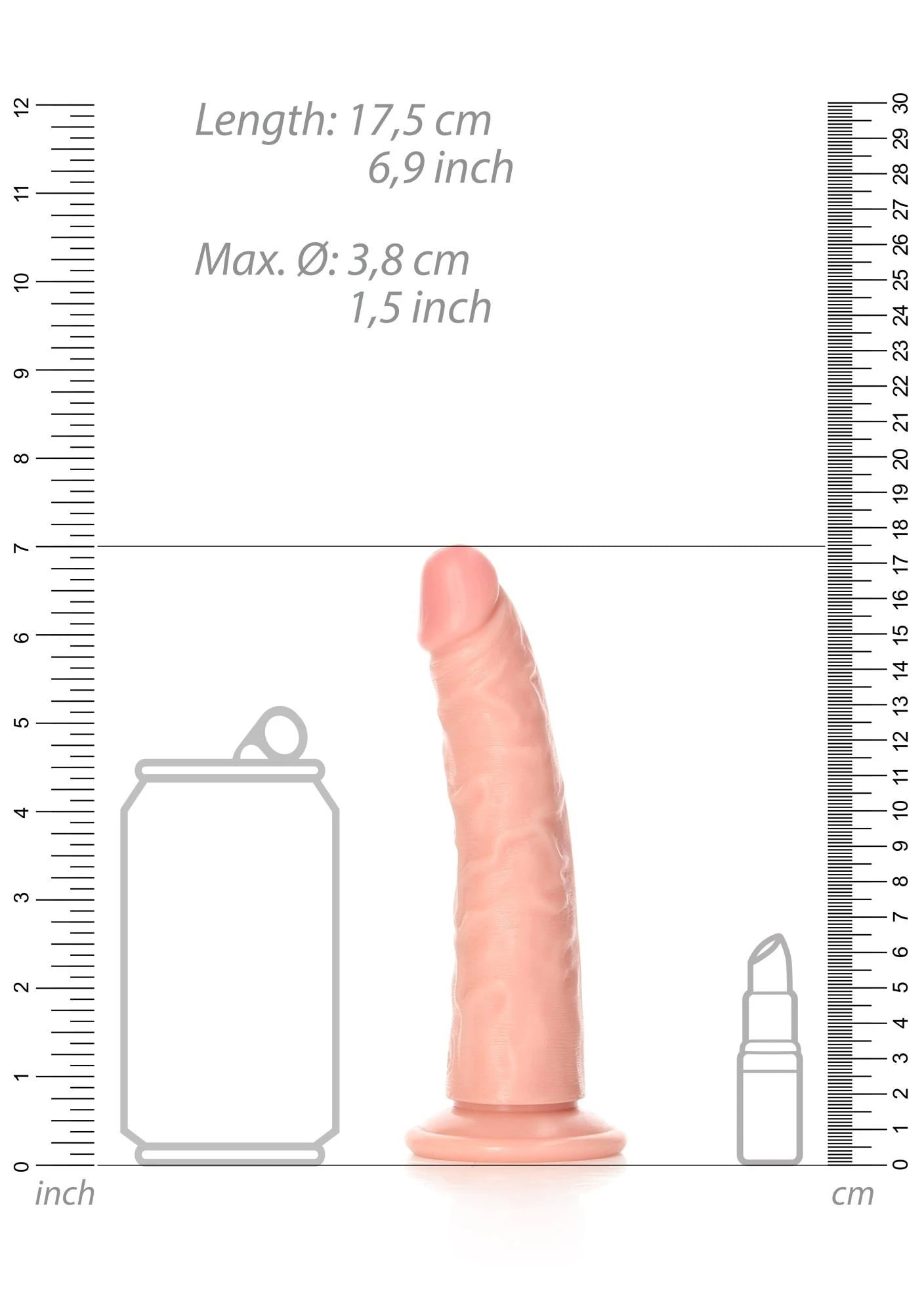 Slim Realistic Dildo with Suction Cup - 6″″/ 15.5 cm