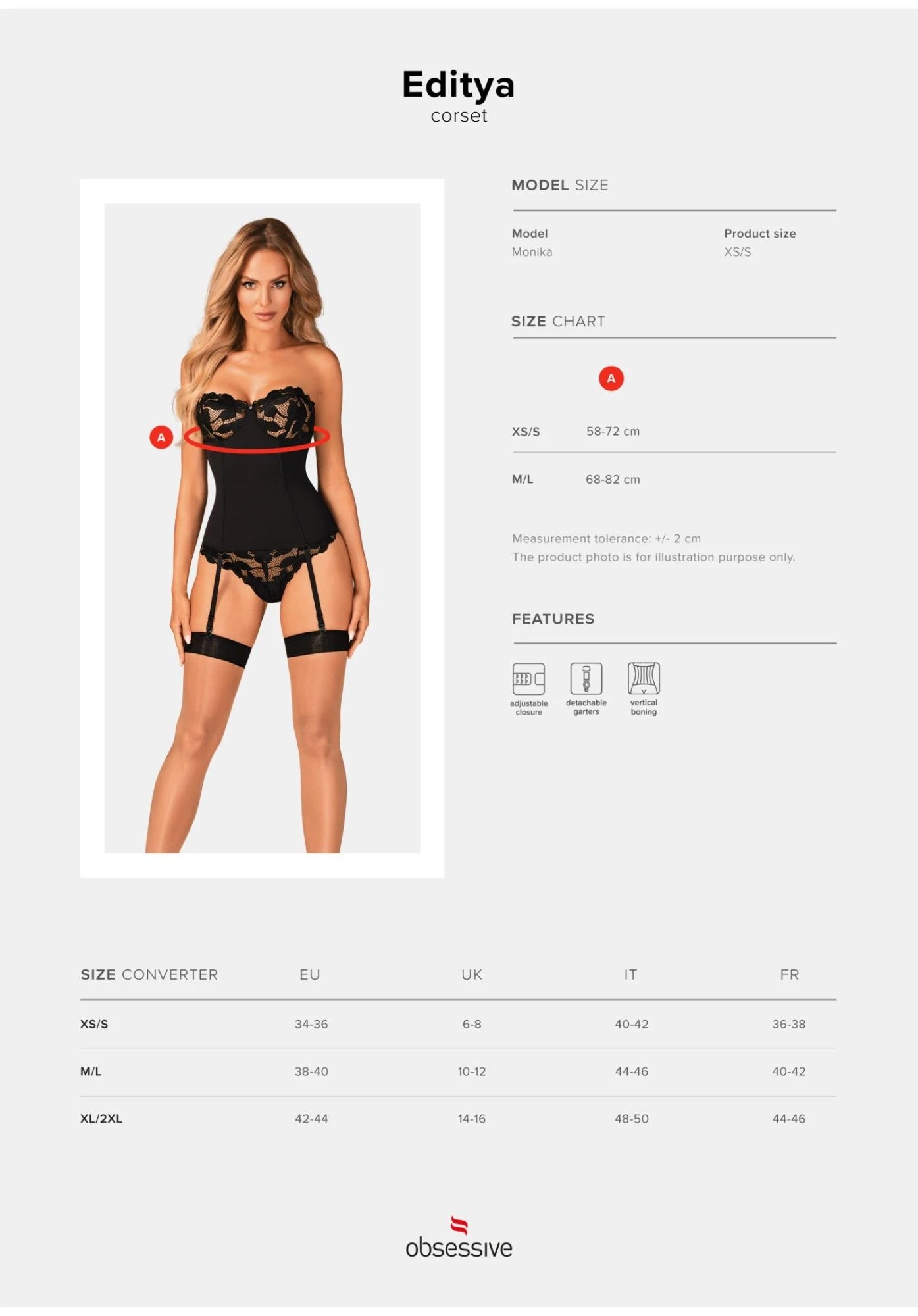 Lingerie-Editya Corset M/L