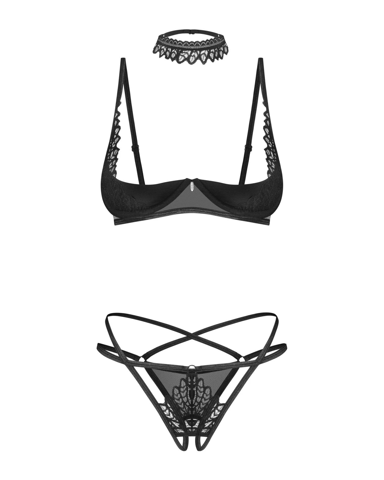 Donarella 3-piece open set XL/2XL