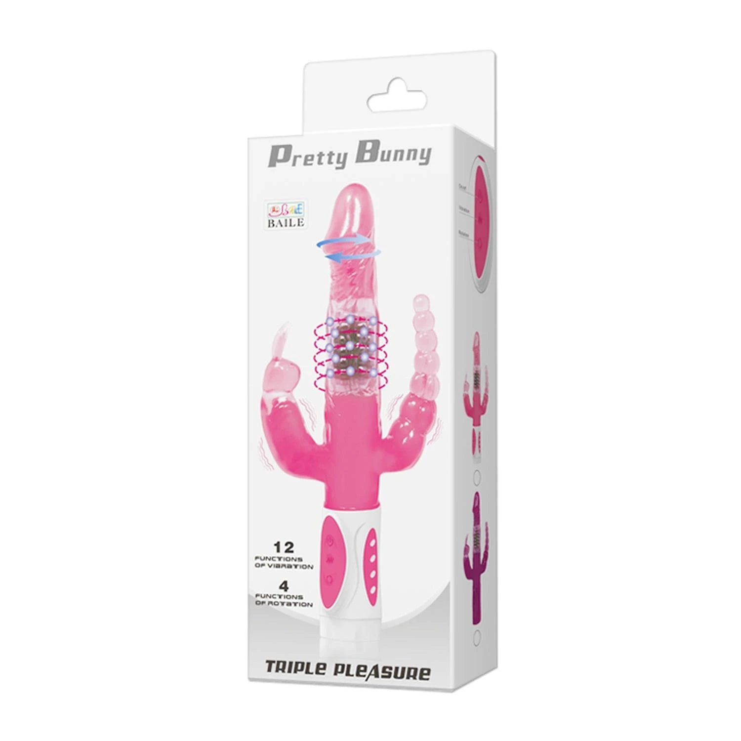 PRETTY LOVE- Pretty Bunny, 12 fonctions de vibration 4 fonctions de rotation