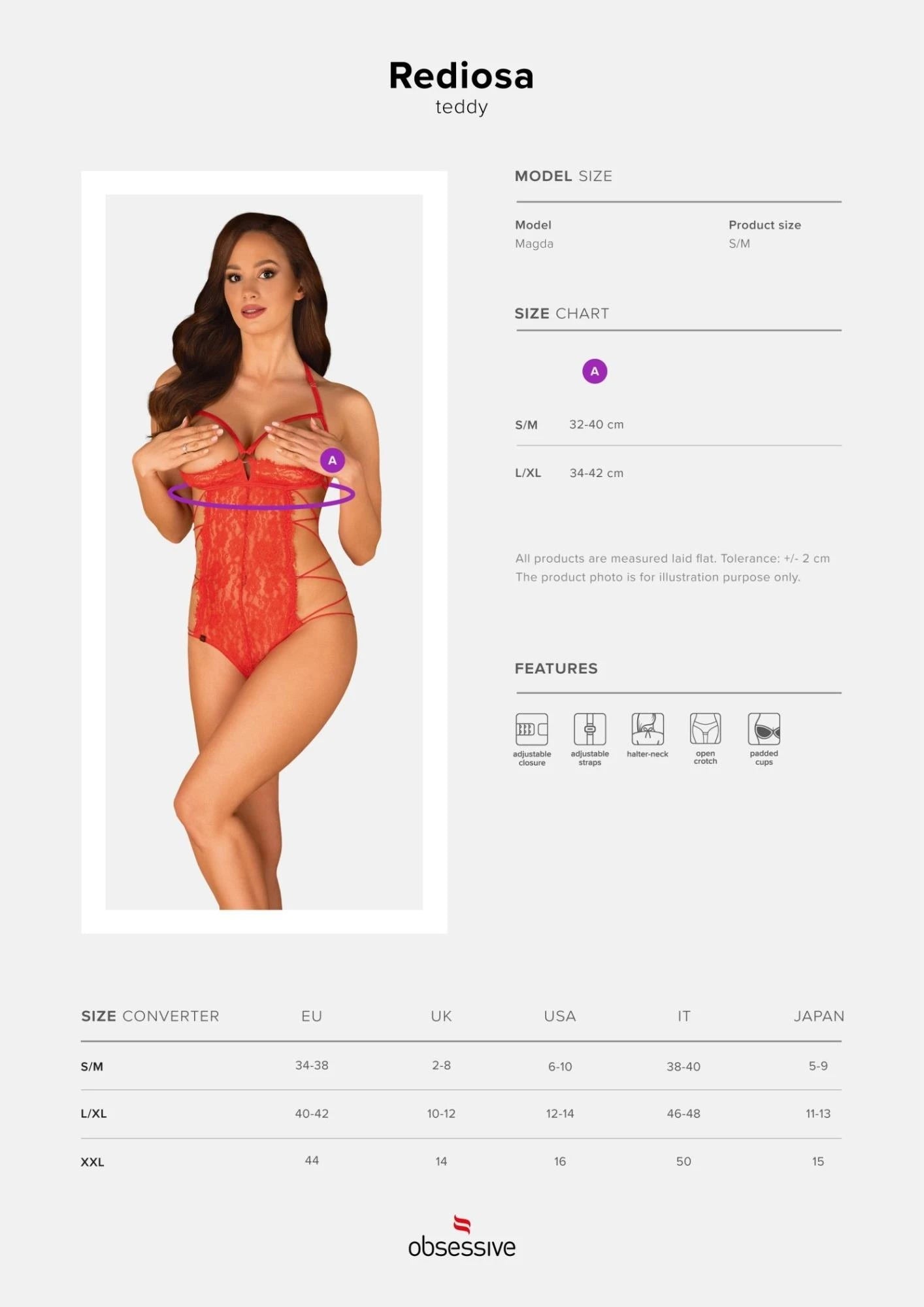 Bielizna-Rediosa body ouvert S/M