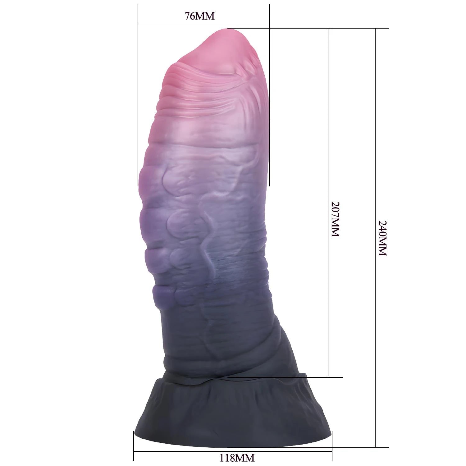 Power Monsters Dreadful Fiend – Godemichet en Silicone Monstrueux à Vagues de 24 cm