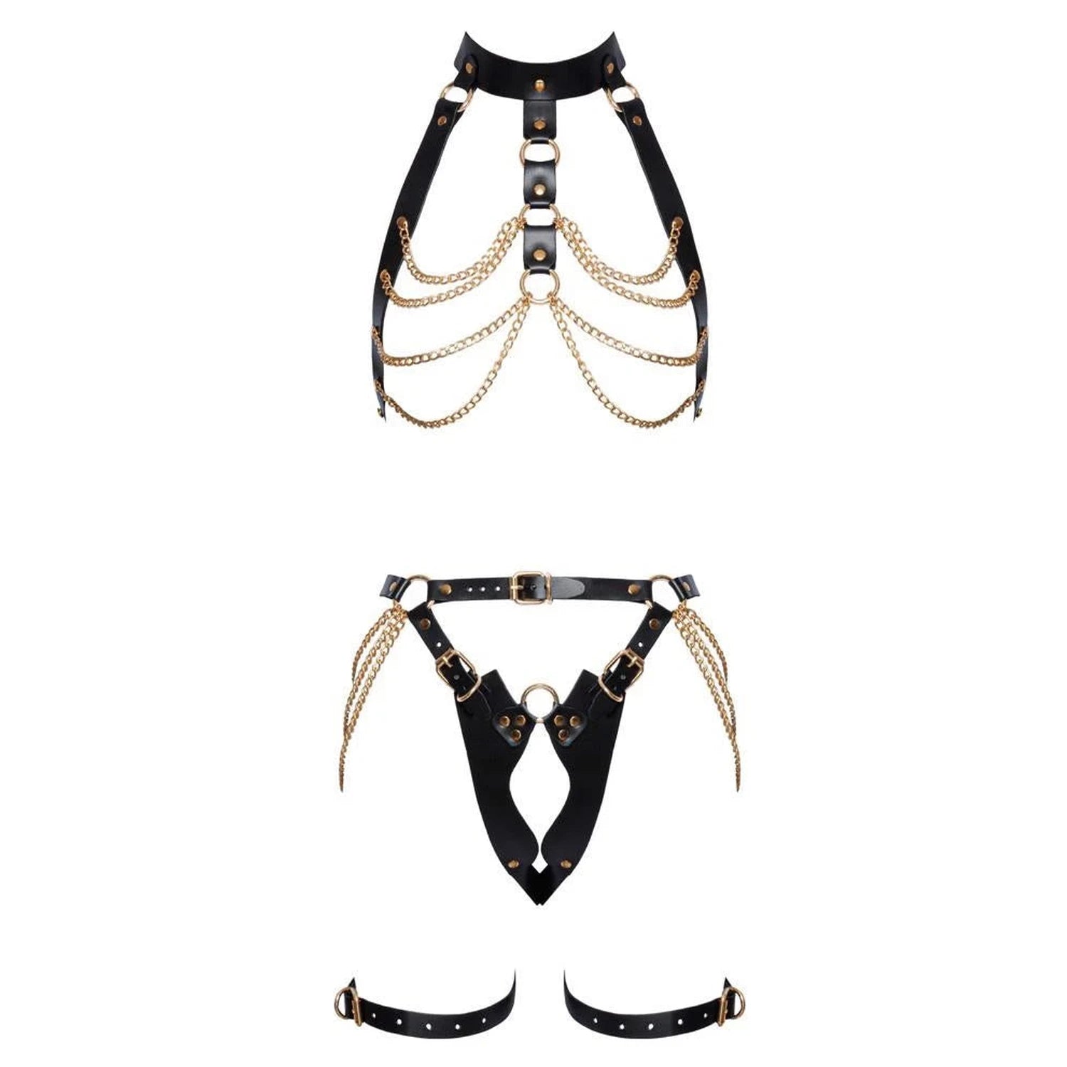 Ensemble Harnais en Cuir S/M