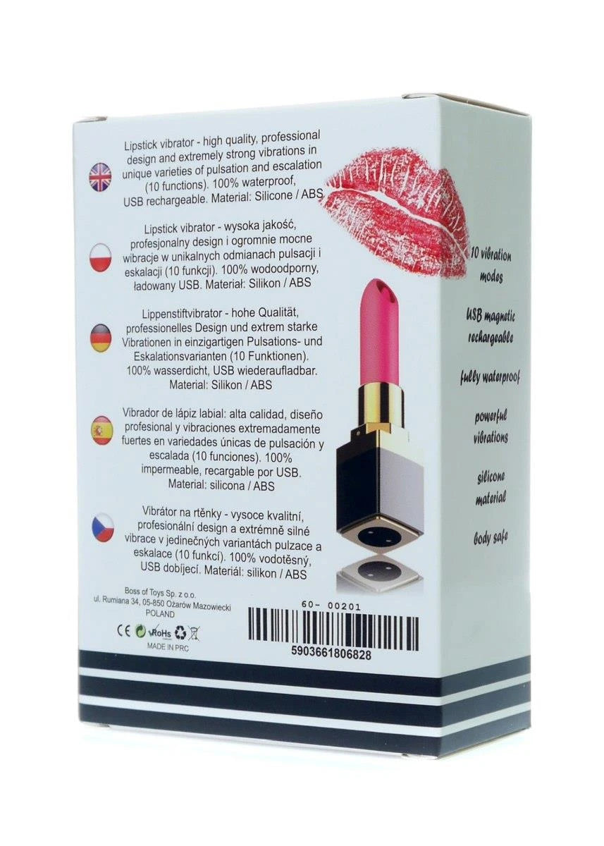 Stimulator-Lipstick Vibrator USB 10 functions