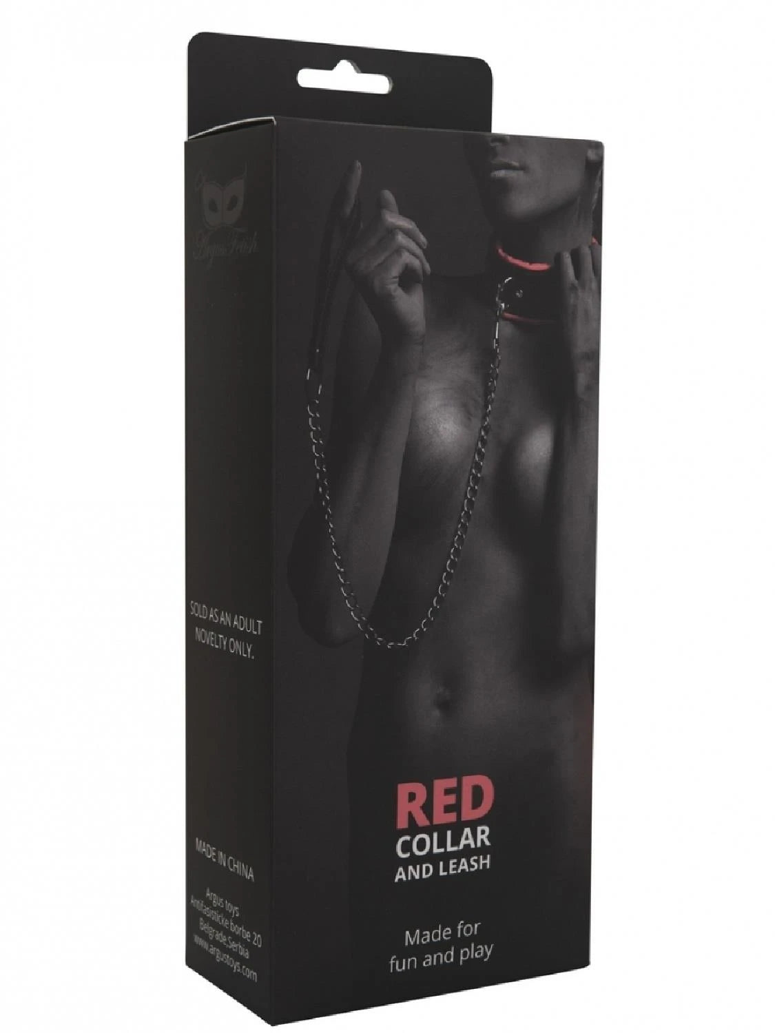 Collier et laisse rouges