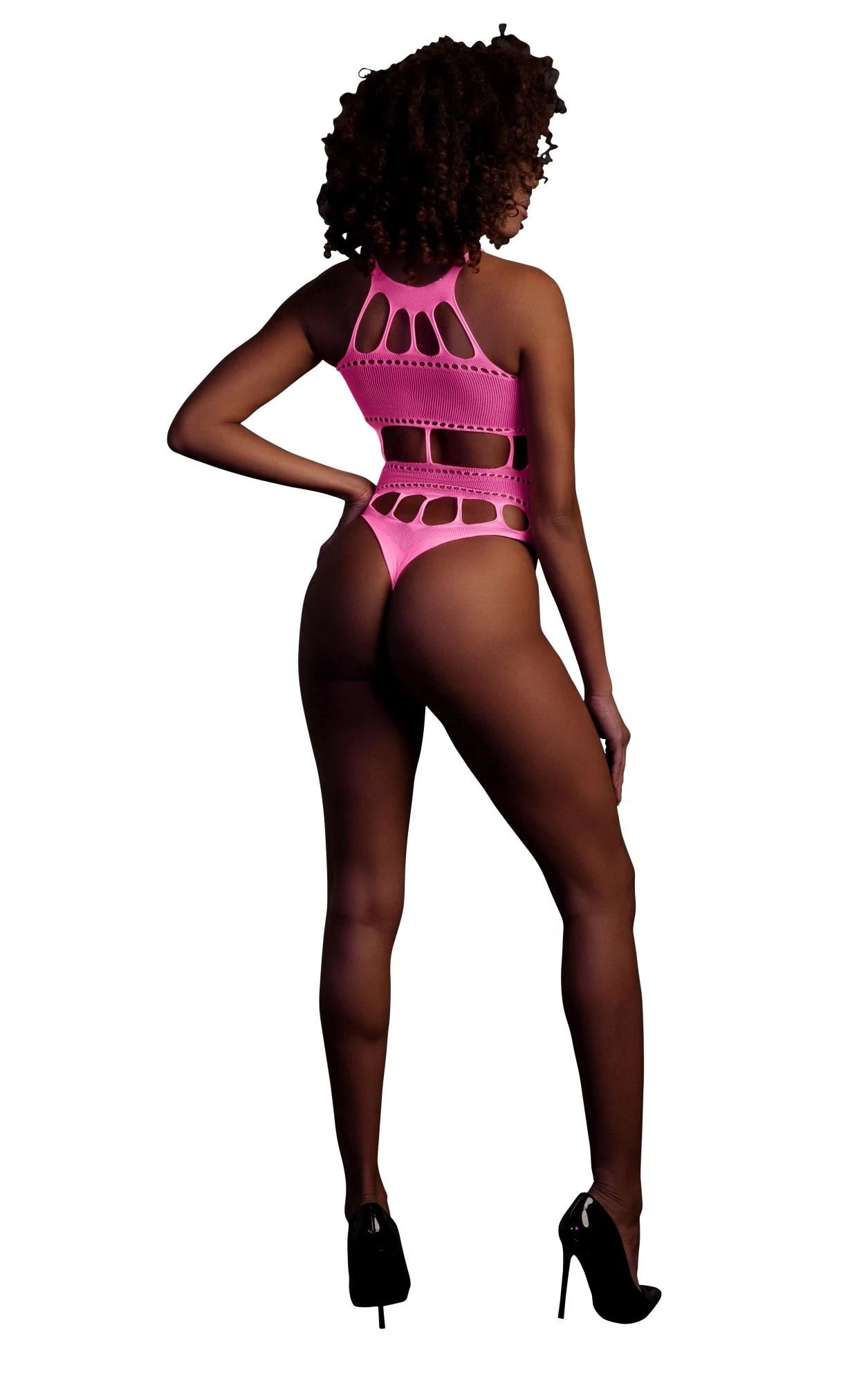 Body col Bardot - Rose fluo - XS/XL