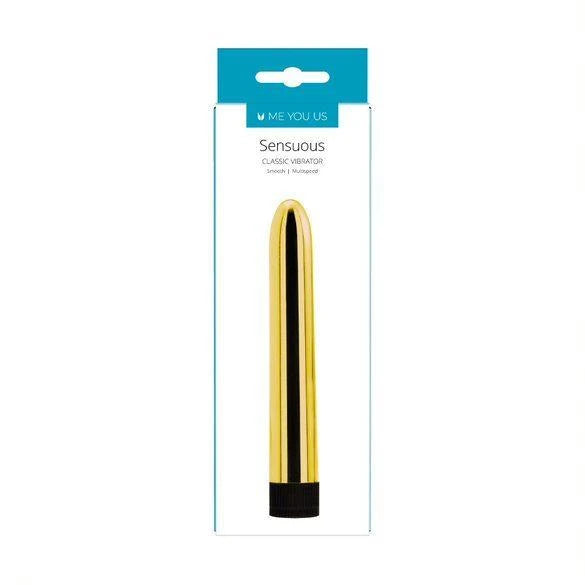 Vibrator-6"""""""Sensuous Smooth Vibrator Gold Minx
