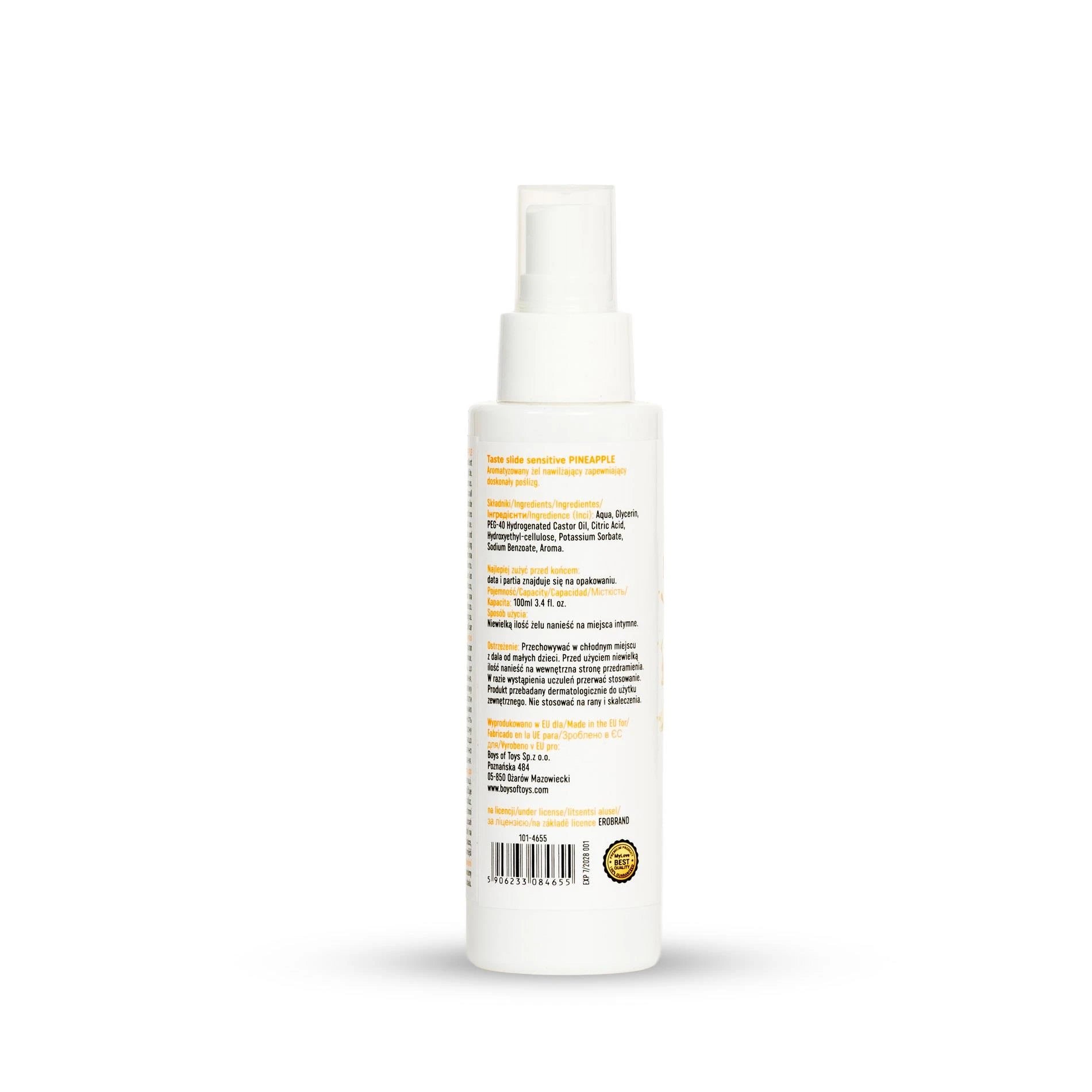 MyLove Taste-slide sensitive-pineapple 100 ml.