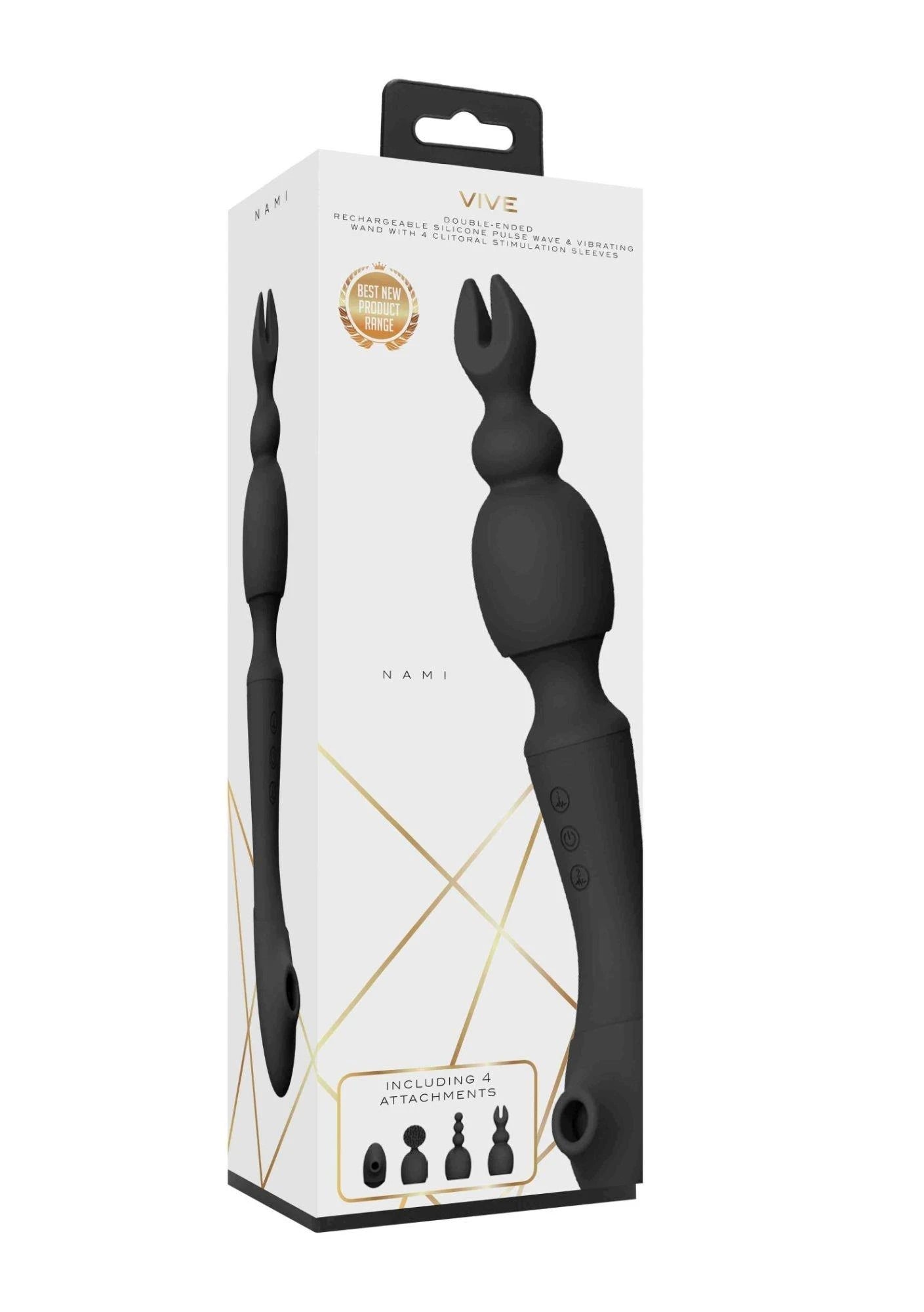 Nami - Pulse Wave  Vibrating Wand - Black