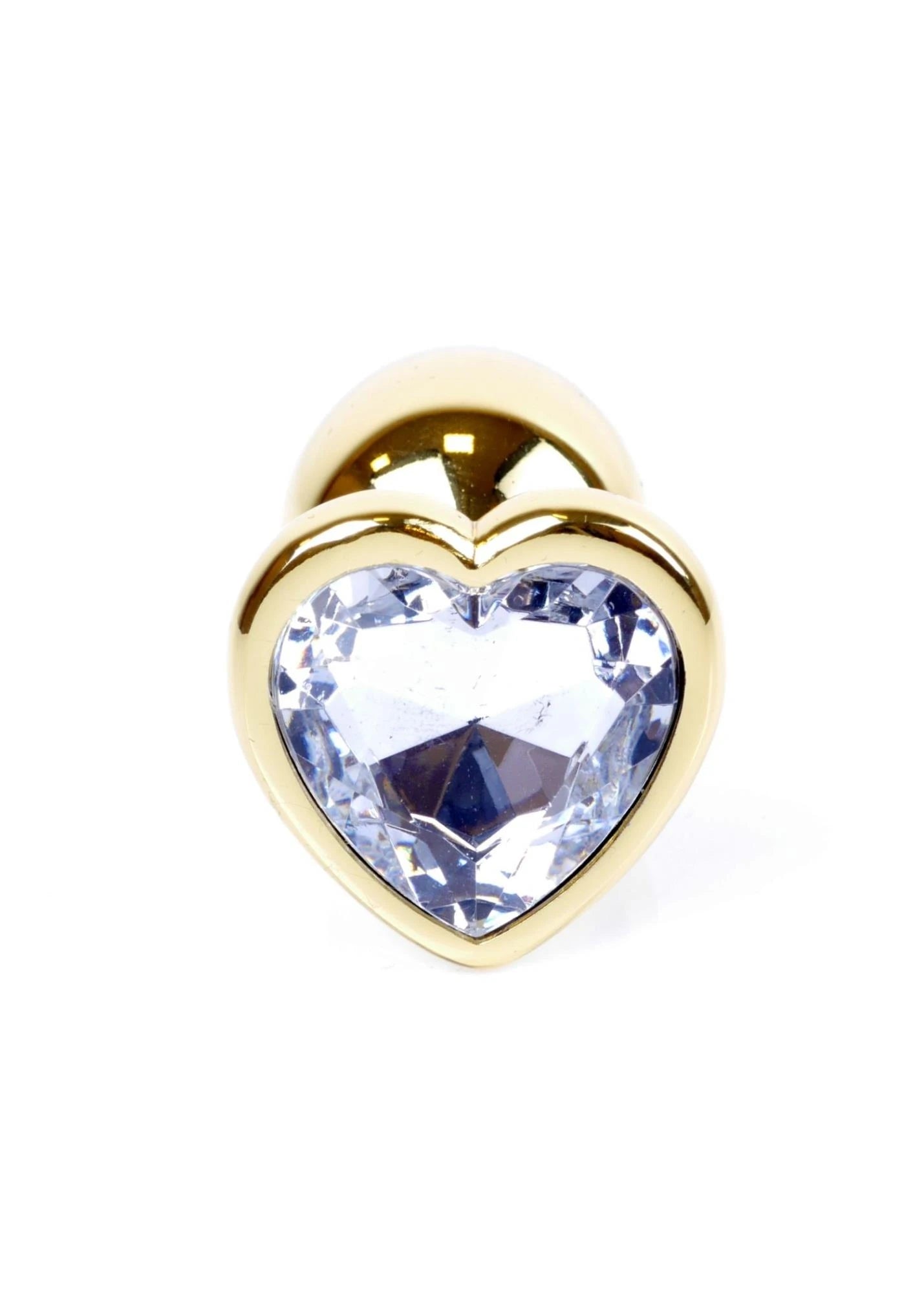 MyLove Toys - Jewellery Gold  Heart PLUG- Clear