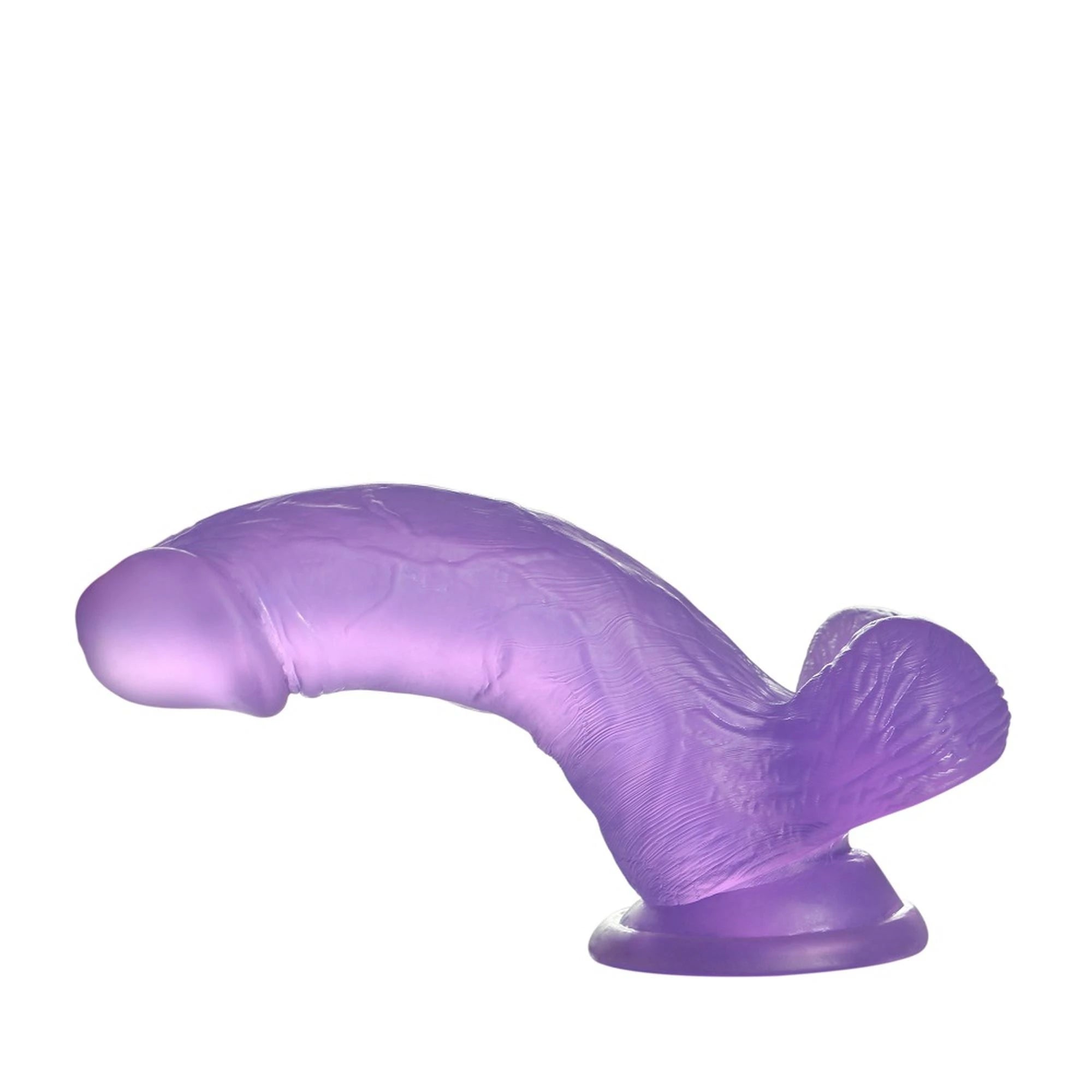 Gode de 6 pouces en cristal avec picots Jelly violet
