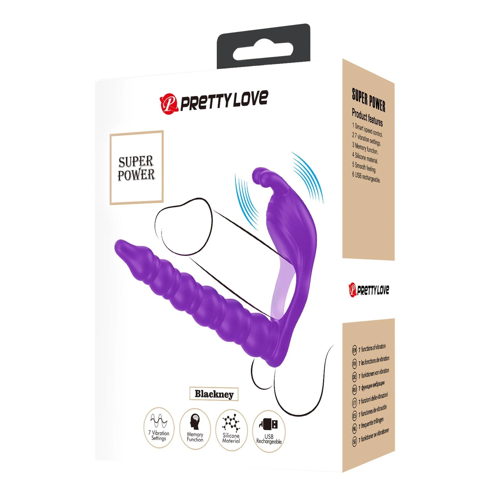 PRETTY LOVE - Blackney purple, 7 vibration functions, memory function